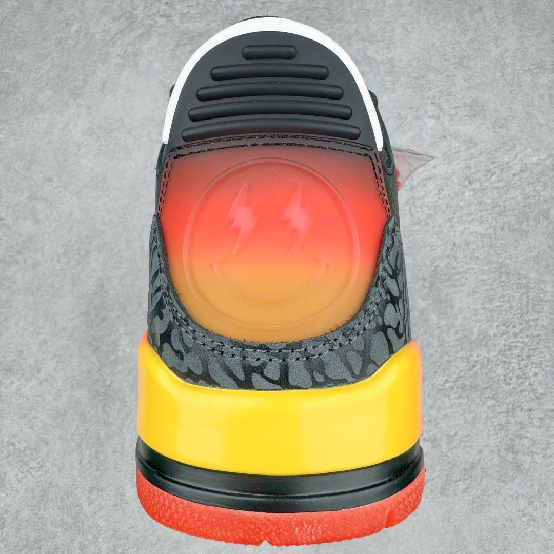 图片[8]-＃OG纯原 J Balvin x Air Jordan AJ3 联名黑红 彩虹渐变 FN0344-001 原楦原纸板开发 确保原汁原味 原厂皮料质感色泽绝无偏差 完美中底拉帮 原厂中底钢印 原档案大底 如假白送 大底纹路 气垫通透度PU的回弹性均百分百还原 原厂电绣鞋舌飞人刺绣针数立体讲究精细欢迎对比正品原鞋 尺码：36 36.5 37.5 38 38.5 39 40 40.5 41 42 42.5 43 44 44.5 45 46 47.5-选品中心