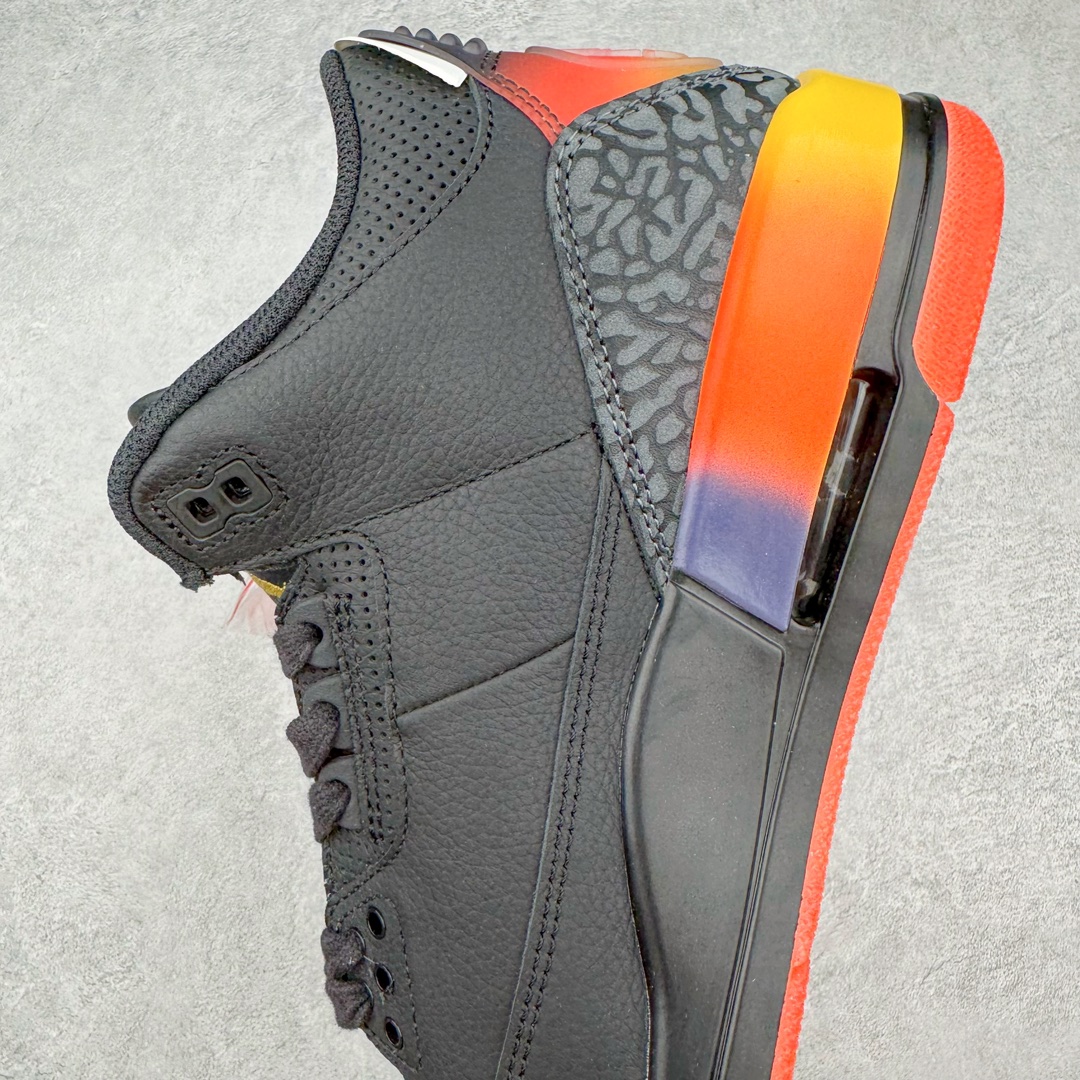 图片[7]-＃OG纯原 J Balvin x Air Jordan AJ3 联名黑红 彩虹渐变 FN0344-001 原楦原纸板开发 确保原汁原味 原厂皮料质感色泽绝无偏差 完美中底拉帮 原厂中底钢印 原档案大底 如假白送 大底纹路 气垫通透度PU的回弹性均百分百还原 原厂电绣鞋舌飞人刺绣针数立体讲究精细欢迎对比正品原鞋 尺码：36 36.5 37.5 38 38.5 39 40 40.5 41 42 42.5 43 44 44.5 45 46 47.5-选品中心