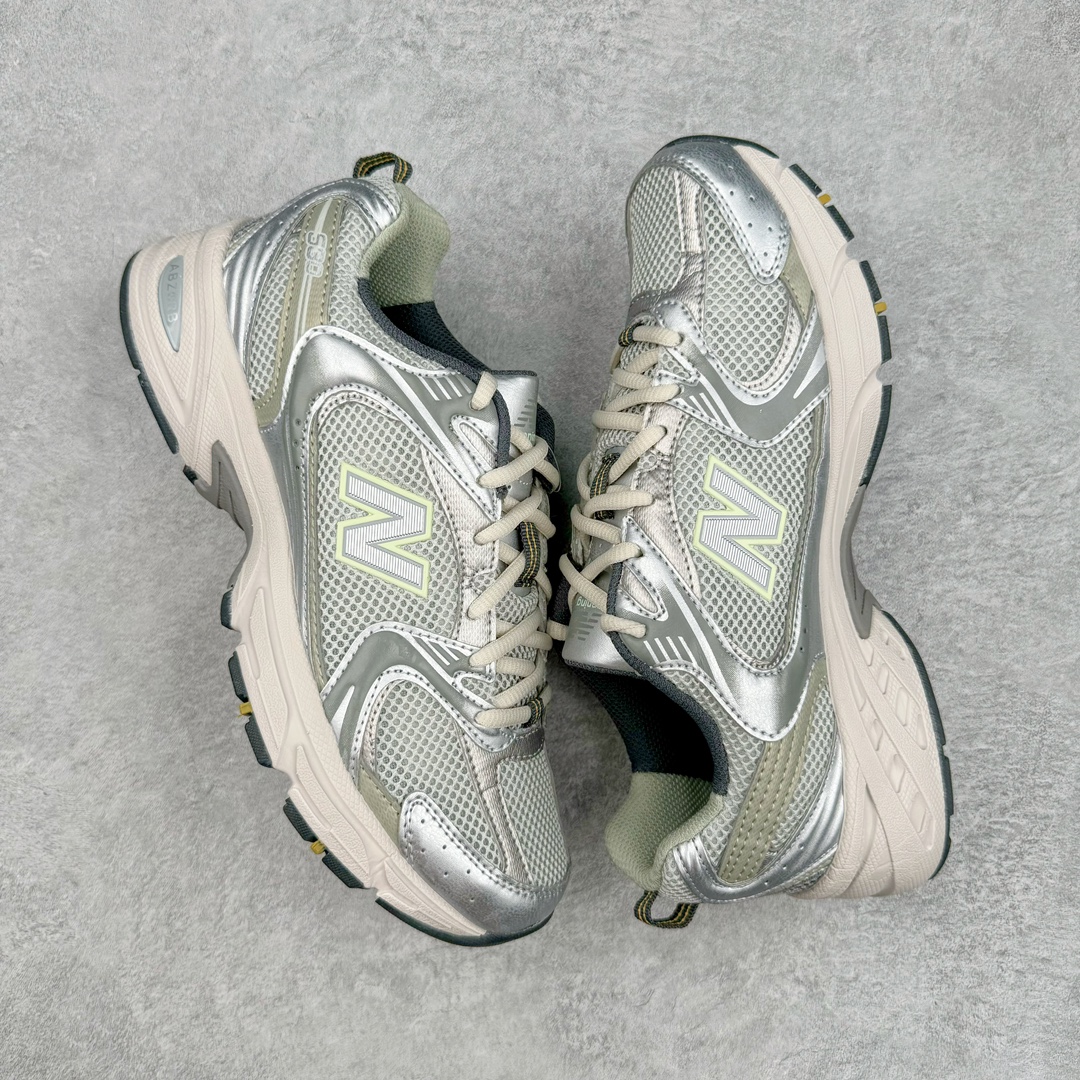 图片[3]-＃MF New Balance MR530 NB新百伦复古透气跑步鞋 抛弃过往以皮革为主的人气轮廓 以极具复古风范的跑鞋外观呈现 设计上全鞋以简约清爽的纯白色作基底 鞋身覆盖大面积织物网眼材质 并于鞋头、鞋带孔眼片等细节处点缀对比鲜明的反光银镀层凸显 鞋舌、侧身等位置则辅以一贯的「N」字标志和品牌徽标彰显身份 最后通过搭载的 ABZORB 缓震中底完善整体造型 全套原楦原纸板原厂数据开发 原厂网纱 原装进口皮料正确卡色 正确中底拉帮中底网布细节 冲裁组合 匠心打造 耗时两个月开发完成 工艺极其复杂难度可想而知 新开独立私模大底 全网唯一正确做旧组合大底 高端零售专供产物 尺码：36 37 37.5 38 38.5 39.5 40 40.5 41.5 42 42.5 43 44 44.5 45-选品中心