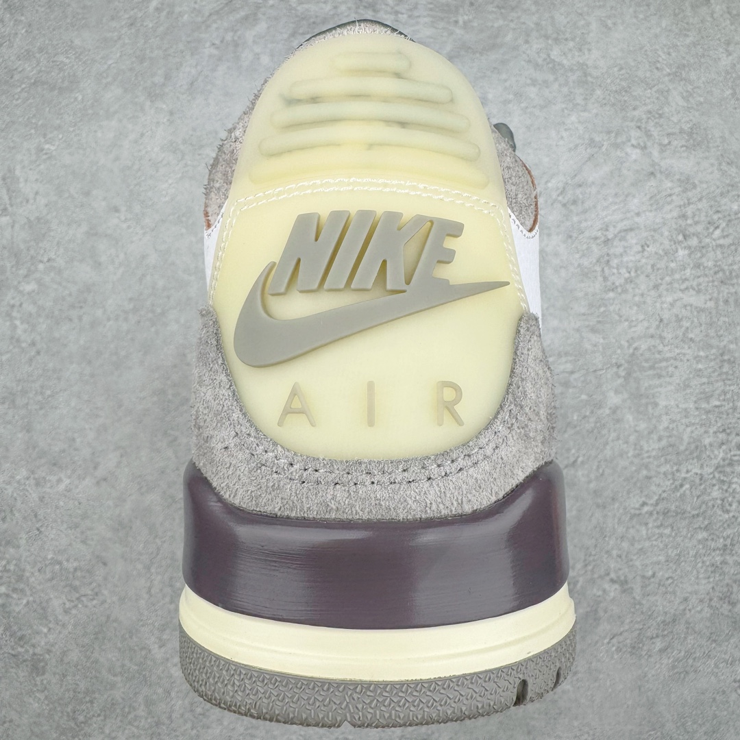 图片[8]-＃QD纯原 A Ma Maniére x Air Jordan AJ3 Retro AMM联名白紫灰 DH3434-110 圈内最强三代系列 匠心打造 开发时长超过半年 目前可过各类鉴定或无法鉴定 裸鞋随便操作 全套原纸板楦头开发 原厂大底磨具加持立体防滑纹理 原装可视Air Sole气垫 原汁原味最完美的三代版型 唯一正确鞋头趴度弧度高度鞋身腰线 原厂TPU彩虹扎染后跟饰片 正确内里反口里网布 皮料菱角分明不变形无多余毛边 广东原厂zp同批次手工大底描漆拉丝 市场唯一原厂鞋扣模具 原厂织唛标 原厂飞人电绣工艺 尾指中部跳三针 独家绑鞋带手法 印刷中底布 四线拉帮 米色美纹纸贴合固定 进口港宝加持 后跟自然饱满 全鞋荧光划线卡点 追求极致完美 每一双都是工艺品 多重QC质检 超越公司货的品控标准 实实在在的免检产品 尺码：40.5 41 42 42.5 43 44 44.5 45 45.5 46 47.5 48.5-选品中心