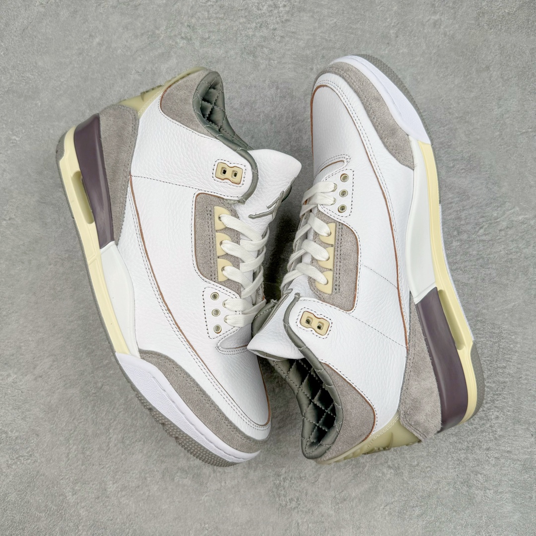 图片[3]-＃QD纯原 A Ma Maniére x Air Jordan AJ3 Retro AMM联名白紫灰 DH3434-110 圈内最强三代系列 匠心打造 开发时长超过半年 目前可过各类鉴定或无法鉴定 裸鞋随便操作 全套原纸板楦头开发 原厂大底磨具加持立体防滑纹理 原装可视Air Sole气垫 原汁原味最完美的三代版型 唯一正确鞋头趴度弧度高度鞋身腰线 原厂TPU彩虹扎染后跟饰片 正确内里反口里网布 皮料菱角分明不变形无多余毛边 广东原厂zp同批次手工大底描漆拉丝 市场唯一原厂鞋扣模具 原厂织唛标 原厂飞人电绣工艺 尾指中部跳三针 独家绑鞋带手法 印刷中底布 四线拉帮 米色美纹纸贴合固定 进口港宝加持 后跟自然饱满 全鞋荧光划线卡点 追求极致完美 每一双都是工艺品 多重QC质检 超越公司货的品控标准 实实在在的免检产品 尺码：40.5 41 42 42.5 43 44 44.5 45 45.5 46 47.5 48.5-选品中心
