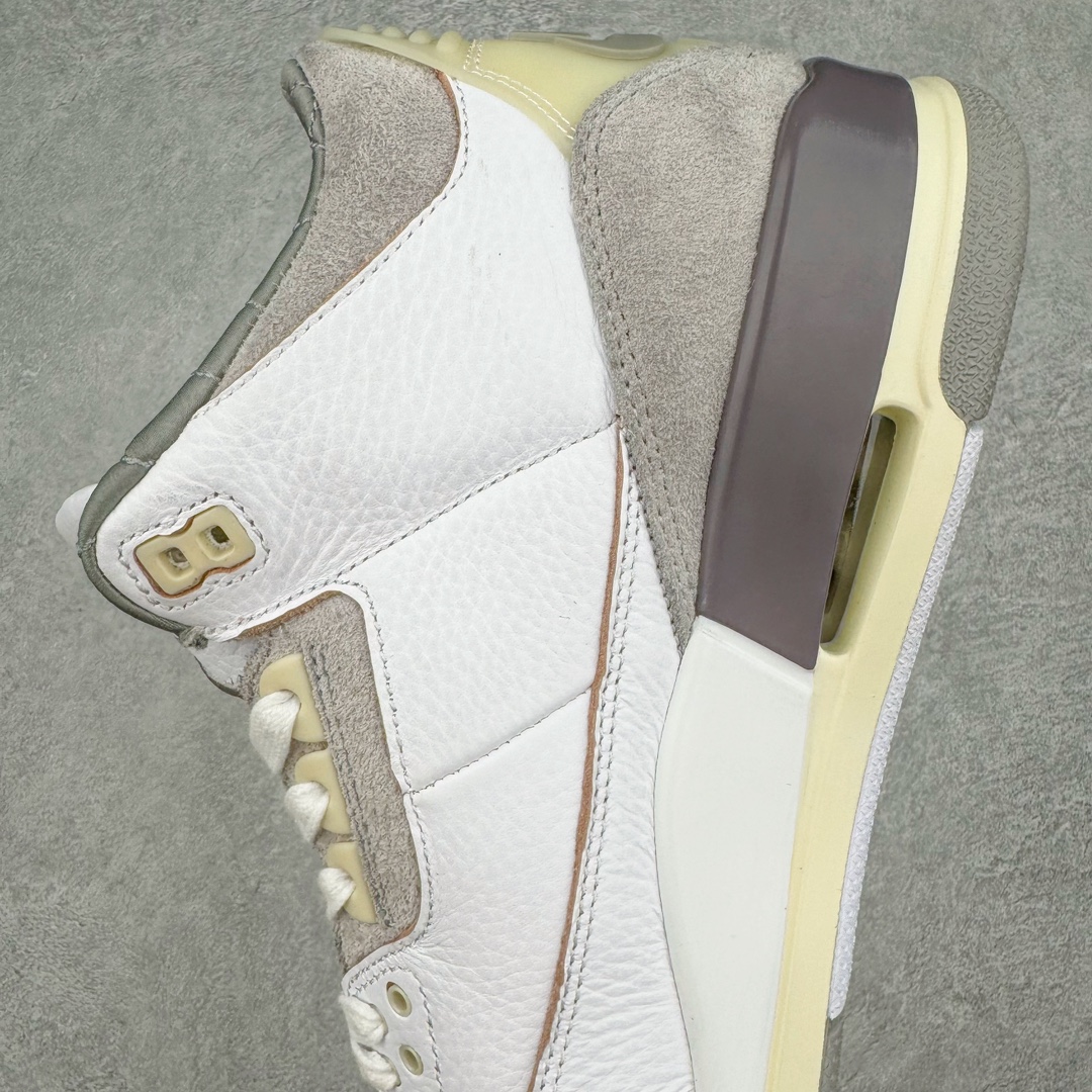 图片[7]-＃QD纯原 A Ma Maniére x Air Jordan AJ3 Retro AMM联名白紫灰 DH3434-110 圈内最强三代系列 匠心打造 开发时长超过半年 目前可过各类鉴定或无法鉴定 裸鞋随便操作 全套原纸板楦头开发 原厂大底磨具加持立体防滑纹理 原装可视Air Sole气垫 原汁原味最完美的三代版型 唯一正确鞋头趴度弧度高度鞋身腰线 原厂TPU彩虹扎染后跟饰片 正确内里反口里网布 皮料菱角分明不变形无多余毛边 广东原厂zp同批次手工大底描漆拉丝 市场唯一原厂鞋扣模具 原厂织唛标 原厂飞人电绣工艺 尾指中部跳三针 独家绑鞋带手法 印刷中底布 四线拉帮 米色美纹纸贴合固定 进口港宝加持 后跟自然饱满 全鞋荧光划线卡点 追求极致完美 每一双都是工艺品 多重QC质检 超越公司货的品控标准 实实在在的免检产品 尺码：40.5 41 42 42.5 43 44 44.5 45 45.5 46 47.5 48.5-选品中心