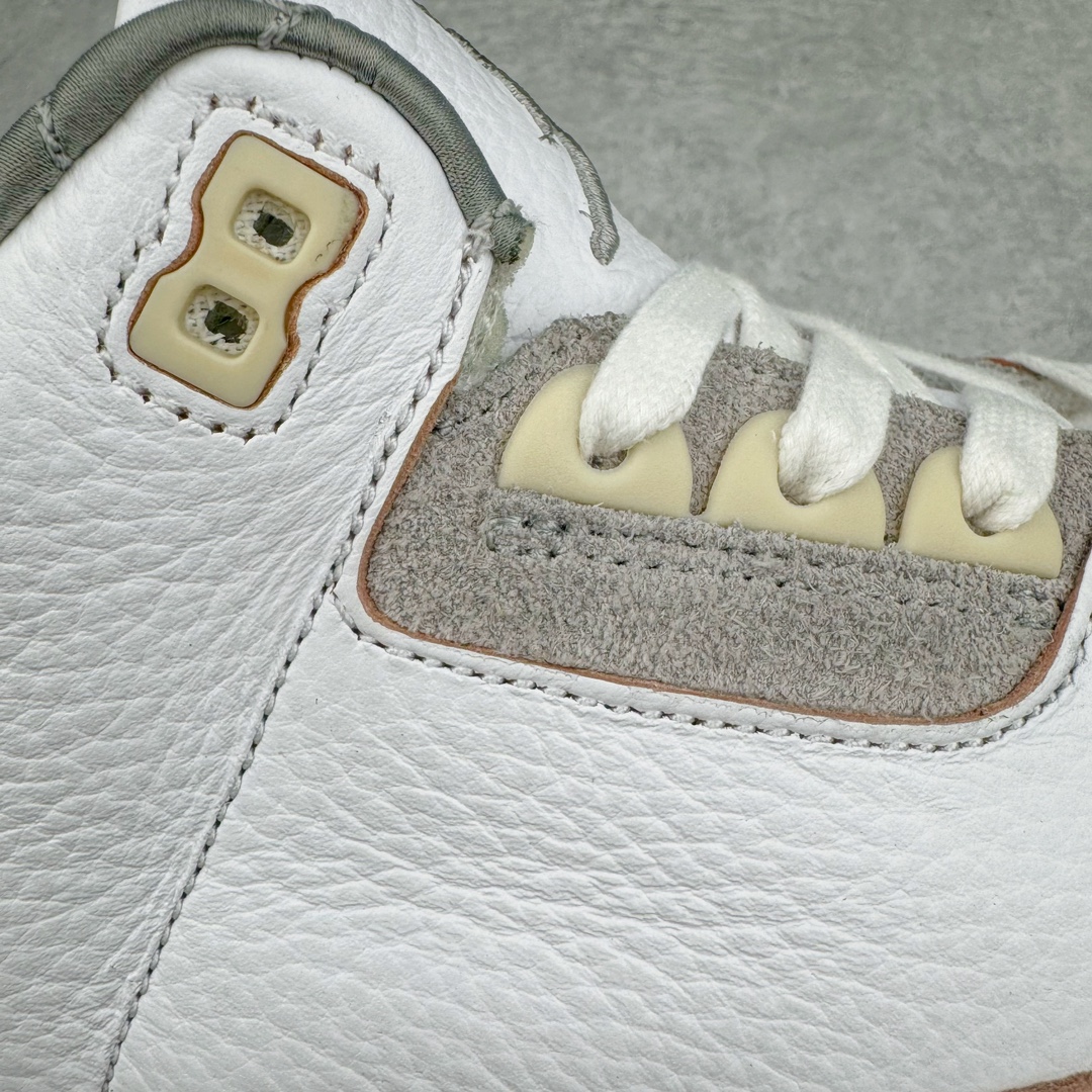 图片[19]-＃QD纯原 A Ma Maniére x Air Jordan AJ3 Retro AMM联名白紫灰 DH3434-110 圈内最强三代系列 匠心打造 开发时长超过半年 目前可过各类鉴定或无法鉴定 裸鞋随便操作 全套原纸板楦头开发 原厂大底磨具加持立体防滑纹理 原装可视Air Sole气垫 原汁原味最完美的三代版型 唯一正确鞋头趴度弧度高度鞋身腰线 原厂TPU彩虹扎染后跟饰片 正确内里反口里网布 皮料菱角分明不变形无多余毛边 广东原厂zp同批次手工大底描漆拉丝 市场唯一原厂鞋扣模具 原厂织唛标 原厂飞人电绣工艺 尾指中部跳三针 独家绑鞋带手法 印刷中底布 四线拉帮 米色美纹纸贴合固定 进口港宝加持 后跟自然饱满 全鞋荧光划线卡点 追求极致完美 每一双都是工艺品 多重QC质检 超越公司货的品控标准 实实在在的免检产品 尺码：40.5 41 42 42.5 43 44 44.5 45 45.5 46 47.5 48.5-选品中心