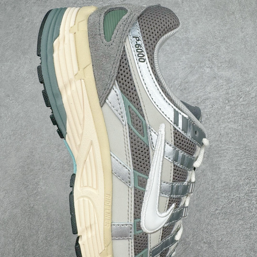 图片[6]-＃CS纯原 NK P-6000 系列低帮复古老爹风休闲运动舒适慢跑鞋 白银 FN7509-029 购入原鞋原装纸板楦头开发 独家私模四层组合大底 市场唯一正确版本 良心定价 新配色陆续出货 进口三文治网面 融合 Pegasus 过往运动鞋设计 助力 21 世纪早期跑步运动跃升时尚新高度 采用透气网眼布、运动风格线条和耐穿覆面 兼具吸睛外观和舒适感受 中底泡绵以田径赛道为灵感 打造厚实设计 缔造出众缓震性能 尺码：36 36.5 37.5 38 38.5 39 40 40.5 41 42 42.5 43 44 44.5 45-选品中心