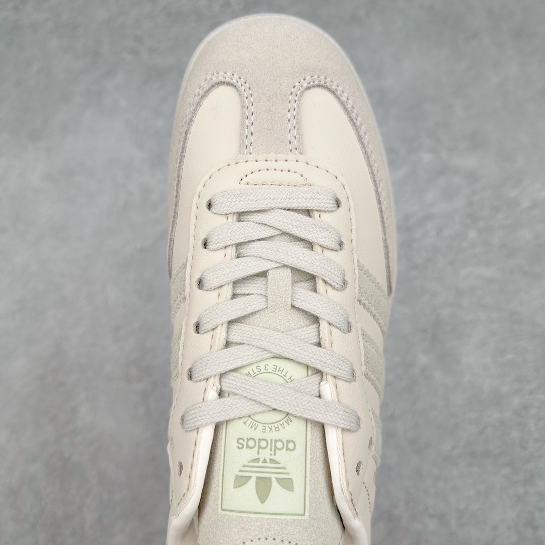 图片[4]-AD Original Samba OG 复古经典轻便板鞋 FZ5603 这款桑巴鞋展示了高质量的工艺 带有装饰的超锁缝制和无缝的手感 柔软、柔软的皮革造型和标志性的3条纹完成了精致的外观 正规合身鞋带 鞋面上有绒面鞋垫 橡胶鞋底 享受正畸套筒软感 自50年代首次亮相以来就一直在赢得粉丝的青睐 尺码：36 36.5 37.5 38 38.5 39 40 40.5 41 42 42.5 43 44 44.5 45-选品中心