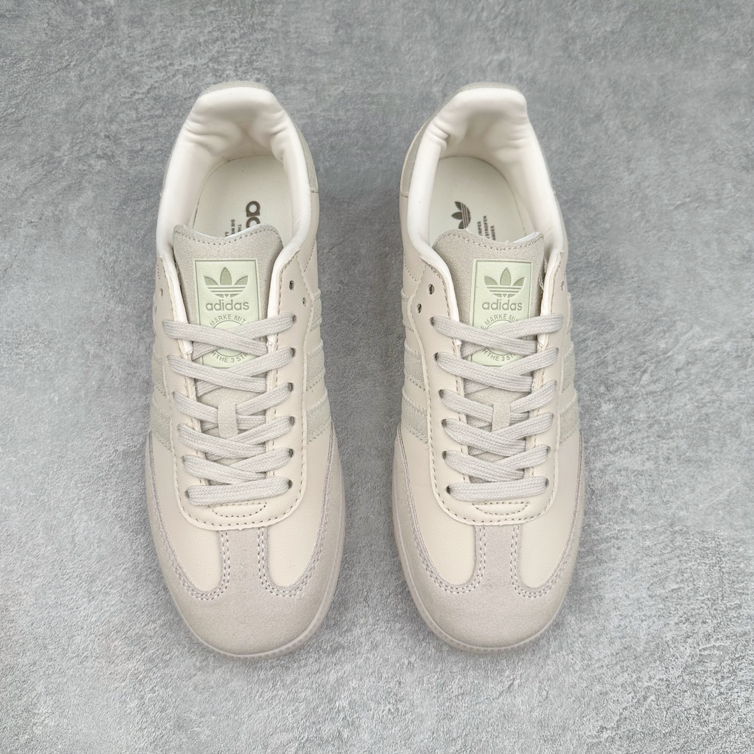 图片[2]-AD Original Samba OG 复古经典轻便板鞋 FZ5603 这款桑巴鞋展示了高质量的工艺 带有装饰的超锁缝制和无缝的手感 柔软、柔软的皮革造型和标志性的3条纹完成了精致的外观 正规合身鞋带 鞋面上有绒面鞋垫 橡胶鞋底 享受正畸套筒软感 自50年代首次亮相以来就一直在赢得粉丝的青睐 尺码：36 36.5 37.5 38 38.5 39 40 40.5 41 42 42.5 43 44 44.5 45-选品中心