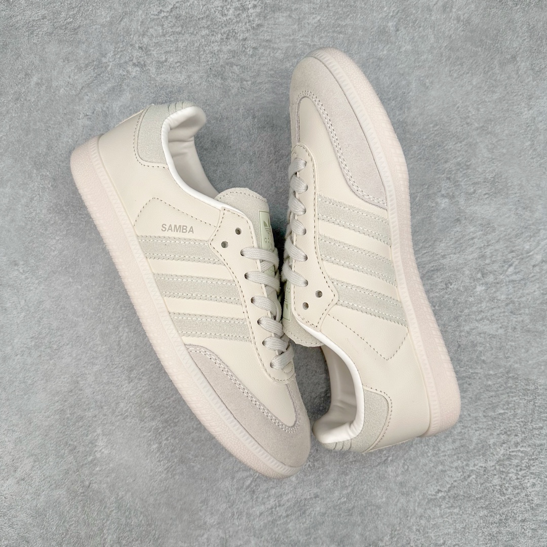 图片[3]-AD Original Samba OG 复古经典轻便板鞋 FZ5603 这款桑巴鞋展示了高质量的工艺 带有装饰的超锁缝制和无缝的手感 柔软、柔软的皮革造型和标志性的3条纹完成了精致的外观 正规合身鞋带 鞋面上有绒面鞋垫 橡胶鞋底 享受正畸套筒软感 自50年代首次亮相以来就一直在赢得粉丝的青睐 尺码：36 36.5 37.5 38 38.5 39 40 40.5 41 42 42.5 43 44 44.5 45-选品中心