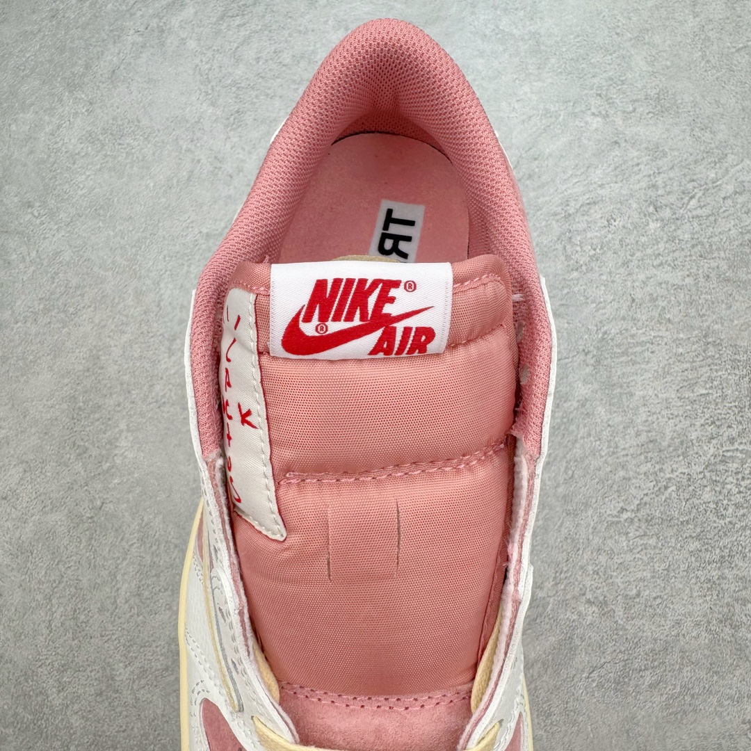 图片[5]-＃KZ神版特价 Travis Scott x Air Jordan AJ1 Low OG SP TS联名9.0 白粉倒钩低帮 DM7866-600 毫无疑问市场中端王者 耗时半年巨作 全套原纸板楦头开发 确保原汁原味 完美呈现倒钩版型 原档案转印油墨一体 东莞原厂磨具大底独家尺码35.5 48.5 一码一磨具拒绝假半码 此版本只针对中端市场 皮料材质有所更替 其他数据细节工艺流程均保持一致 绝不口嗨 细节品控鞋型随意秒杀市面3XX 4XX 原盒原配 外盒透明胶套 内侧字体 工整带凹凸感 原厂拉帮工艺 针距密度一致 后跟弧度收口自然不对折 极致一眼正品既视感 进口玻璃冲刀皮料裁剪零毛边 承诺百分百一致原鞋 全鞋电脑针车工艺 进口港宝加持 后跟自然饱满 全鞋荧光划线卡点 追求极致完美 每一双都是工艺品 多重QC质检 超越公司货的品控标准 实实在在的免检产品 尺码：35.5 36 36.5 37.5 38 38.5 39 40 40.5 41 42 42.5 43 44 44.5 45 46 47.5 48.5-选品中心