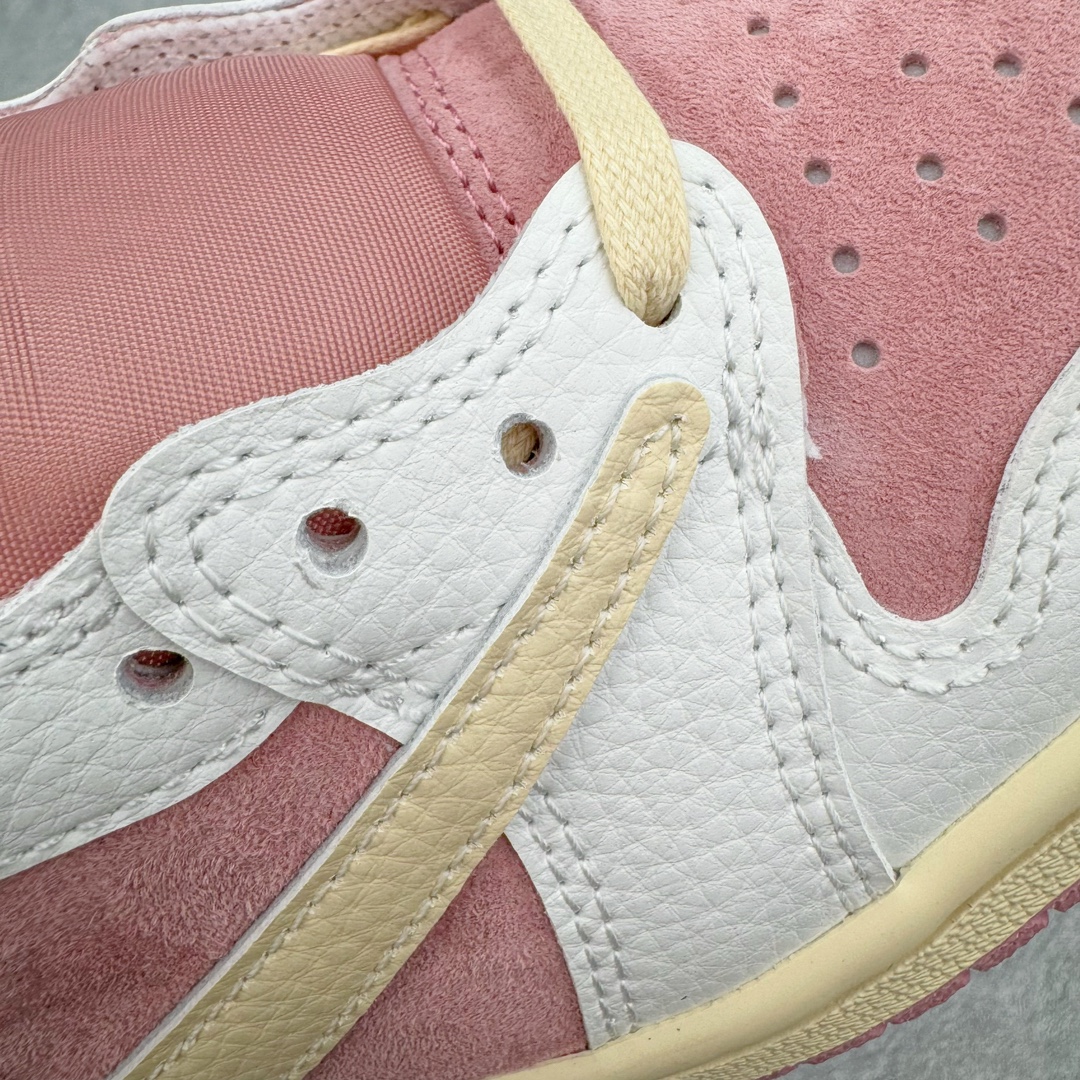 图片[16]-＃KZ神版特价 Travis Scott x Air Jordan AJ1 Low OG SP TS联名9.0 白粉倒钩低帮 DM7866-600 毫无疑问市场中端王者 耗时半年巨作 全套原纸板楦头开发 确保原汁原味 完美呈现倒钩版型 原档案转印油墨一体 东莞原厂磨具大底独家尺码35.5 48.5 一码一磨具拒绝假半码 此版本只针对中端市场 皮料材质有所更替 其他数据细节工艺流程均保持一致 绝不口嗨 细节品控鞋型随意秒杀市面3XX 4XX 原盒原配 外盒透明胶套 内侧字体 工整带凹凸感 原厂拉帮工艺 针距密度一致 后跟弧度收口自然不对折 极致一眼正品既视感 进口玻璃冲刀皮料裁剪零毛边 承诺百分百一致原鞋 全鞋电脑针车工艺 进口港宝加持 后跟自然饱满 全鞋荧光划线卡点 追求极致完美 每一双都是工艺品 多重QC质检 超越公司货的品控标准 实实在在的免检产品 尺码：35.5 36 36.5 37.5 38 38.5 39 40 40.5 41 42 42.5 43 44 44.5 45 46 47.5 48.5-选品中心