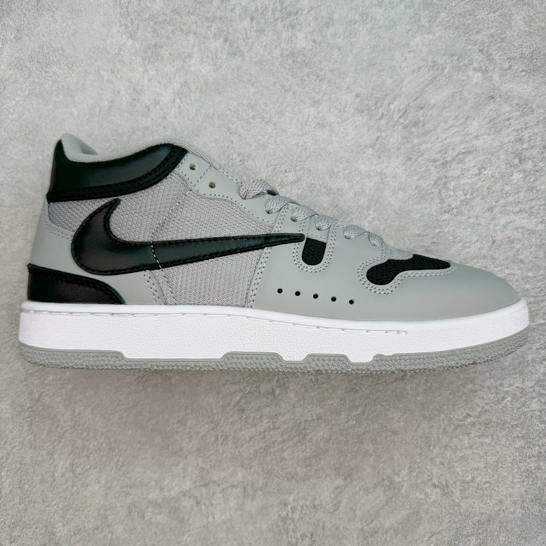 ＃AY纯原 Travis Scott x NK Mac Attack 复古时尚滑板鞋 联名灰黑 货号：HF4198-001 该鞋款最初于1984年为网球运动员约翰-麦肯罗打造 其复古的颜值也受到众多大佬的喜爱 此前Travis Scott就曾多次在社交场合上脚 全新的\\\”Red Crush\\\”鞋身同样以网眼和皮革材质拼接打造 整体以纯色为主色调 搭配Swoosh等细节点缀 颜值十分简约 此外鞋舌标签也同样以特殊的格纹样式设计 营造出复古的氛围 后跟鞋帮部分的Nike字样以白色呈现 内衬上还带有特殊的货号以及尺码字样 尺码：39 40 40.5 41 42 42.5 43 44 44.5 45 46-选品中心