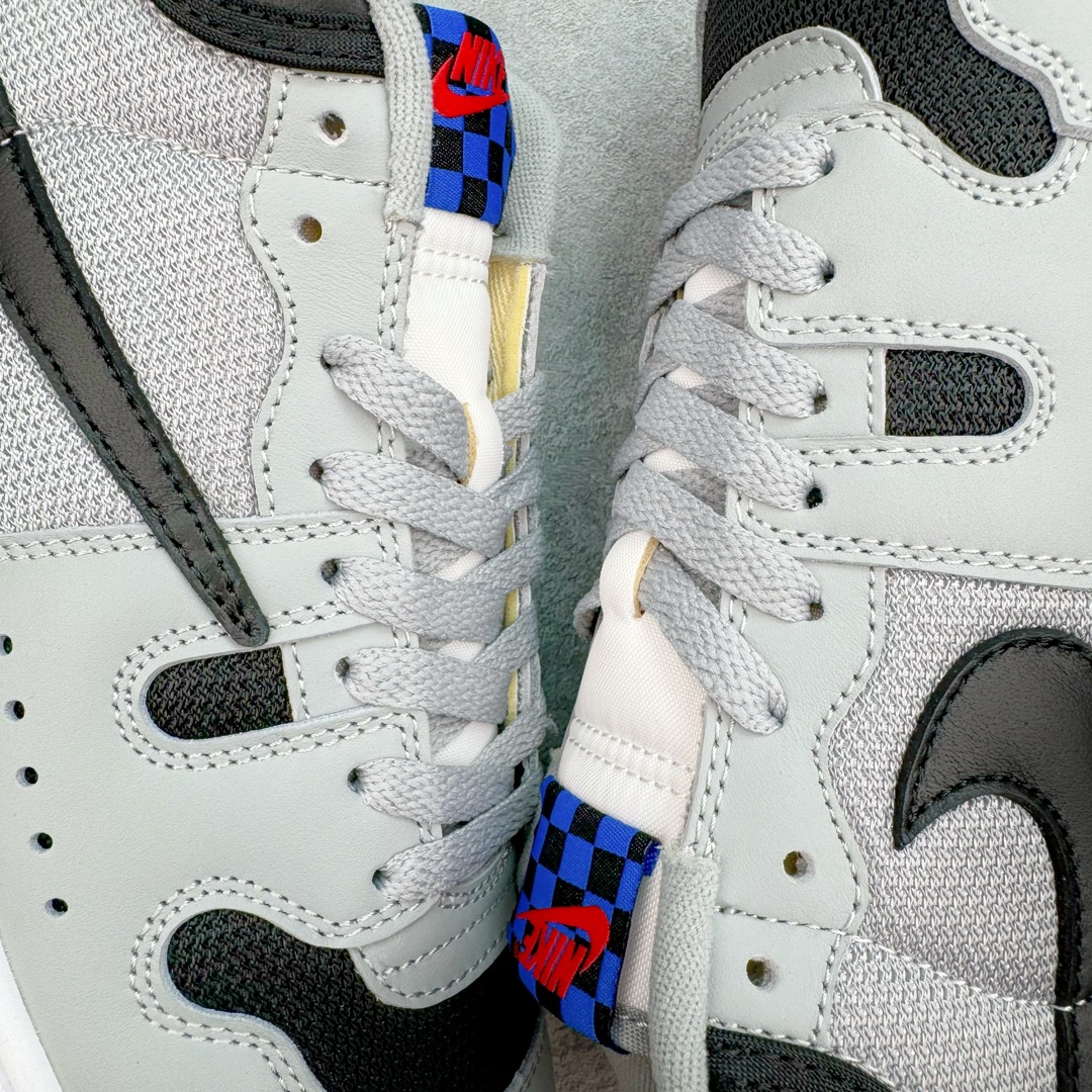 图片[10]-＃AY纯原 Travis Scott x NK Mac Attack 复古时尚滑板鞋 联名灰黑 货号：HF4198-001 该鞋款最初于1984年为网球运动员约翰-麦肯罗打造 其复古的颜值也受到众多大佬的喜爱 此前Travis Scott就曾多次在社交场合上脚 全新的\\\”Red Crush\\\”鞋身同样以网眼和皮革材质拼接打造 整体以纯色为主色调 搭配Swoosh等细节点缀 颜值十分简约 此外鞋舌标签也同样以特殊的格纹样式设计 营造出复古的氛围 后跟鞋帮部分的Nike字样以白色呈现 内衬上还带有特殊的货号以及尺码字样 尺码：39 40 40.5 41 42 42.5 43 44 44.5 45 46-选品中心