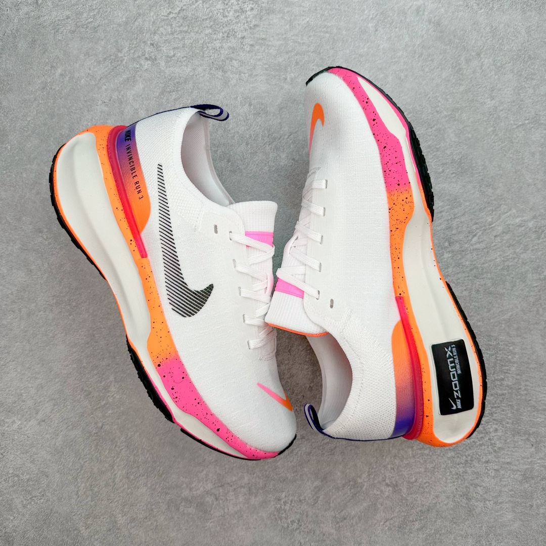 图片[3]-＃福利特价 NK ZoomX Invincible Run Flyknit FK3 不可战胜3代系列轻量飞织低帮休闲运动慢跑鞋 此鞋专为短跑运动员而生 是为 5 至 10 公里距离的赛事和训练打造 整体设计采用流线型的轻质工程网眼材质构成鞋面 并与其他 Running 旗舰鞋款同样搭载全脚掌 ZoomX 缓冲中底 搭配 Pebax 物料与橡胶外底 ZoomX StreakFly 首发配色以Prototype呈现 其灵感是来自开发期间的磨损测试 透过编号的标记与内侧的预期跑步距离突出研发过程 尺码：36 36.5 37.5 38 38.5 39 40 40.5 41 42 42.5 43 44 44.5 45-选品中心