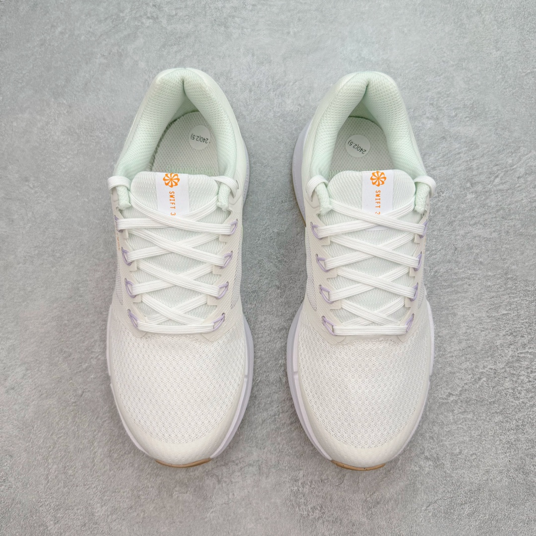 图片[2]-＃纯原 NK RUN SWIfT 3 极致3代网面透气休闲跑步鞋 简约高科技设计采用多层材料 为双足带来凉爽感受和稳固体验时尚鞋面搭配中足包覆设计 提供稳固贴合感 一层网眼布材质 在跑步期间为你带来轻盈透气性能 同时展现利落外观 加高叠层设计 为每一步带来柔软缓震性能 具备出色抓地力与耐穿着性 舒适感出众 货号：HJ3493-131 尺码：39 40 40.5 41 42 42.5 43 44 44.5 45-选品中心