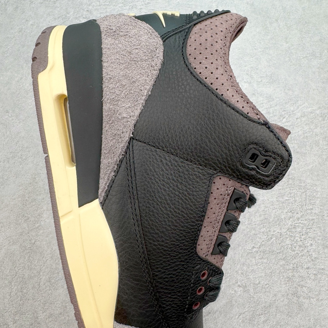 图片[6]-＃QD纯原 A Ma Maniere x Air Jordan AJ3 \\\”Black\\\” AMM联名黑紫 货号：FZ4811-001 圈内最强三代系列 匠心打造 开发时长超过半年 目前可过各类鉴定或无法鉴定 裸鞋随便操作 全套原纸板楦头开发 原厂大底磨具加持立体防滑纹理 原装可视Air Sole气垫 原汁原味最完美的三代版型 唯一正确鞋头趴度弧度高度鞋身腰线 原厂TPU彩虹扎染后跟饰片 正确内里反口里网布 皮料菱角分明不变形无多余毛边 广东原厂zp同批次手工大底描漆拉丝 市场唯一原厂鞋扣模具 原厂织唛标 原厂飞人电绣工艺 尾指中部跳三针 独家绑鞋带手法 印刷中底布 四线拉帮 米色美纹纸贴合固定 进口港宝加持 后跟自然饱满 全鞋荧光划线卡点 追求极致完美 每一双都是工艺品 多重QC质检 超越公司货的品控标准 实实在在的免检产品 尺码：40.5 41 42 42.5 43 44 44.5 45 45.5 46 47.5 48.5-选品中心
