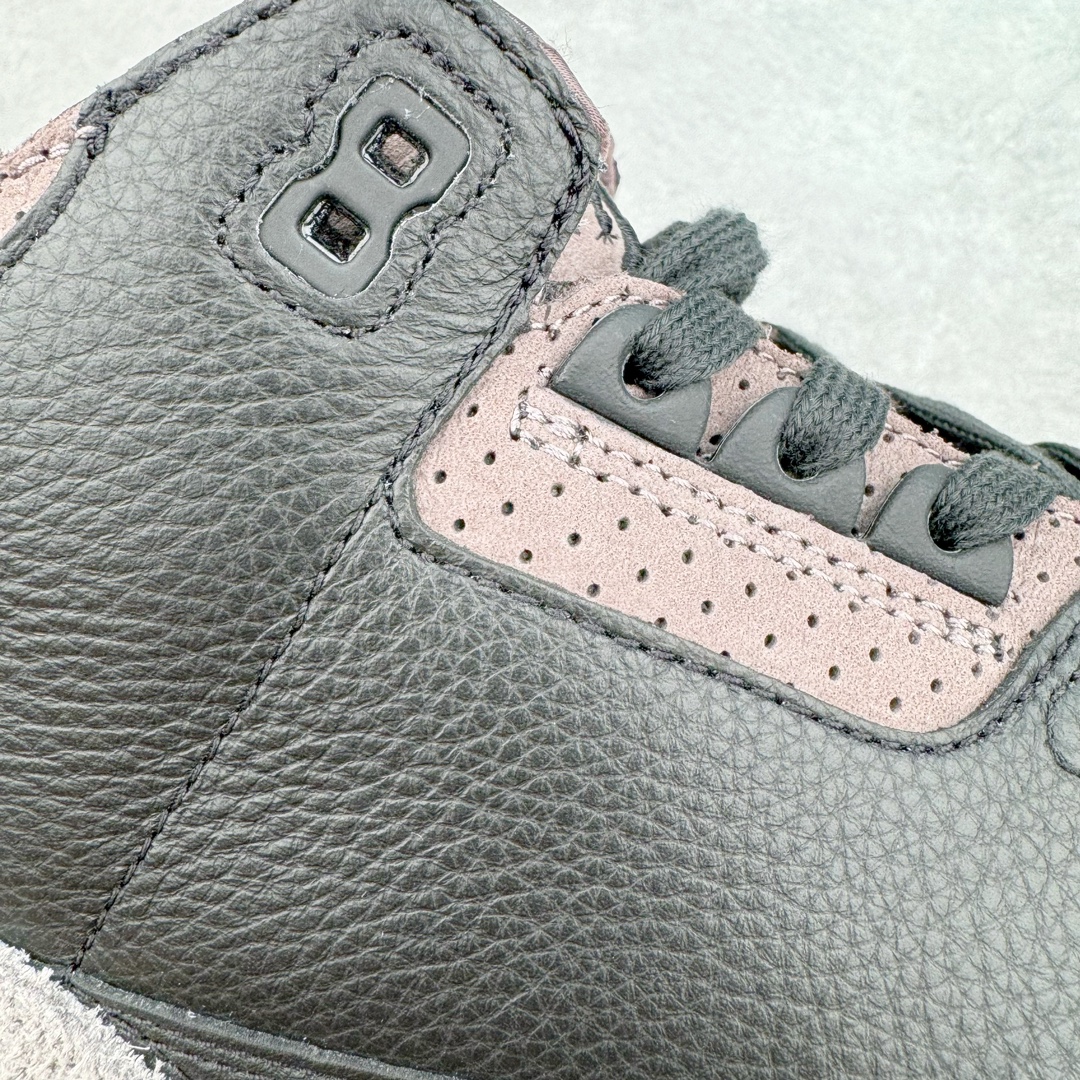 图片[14]-＃QD纯原 A Ma Maniere x Air Jordan AJ3 \\\”Black\\\” AMM联名黑紫 货号：FZ4811-001 圈内最强三代系列 匠心打造 开发时长超过半年 目前可过各类鉴定或无法鉴定 裸鞋随便操作 全套原纸板楦头开发 原厂大底磨具加持立体防滑纹理 原装可视Air Sole气垫 原汁原味最完美的三代版型 唯一正确鞋头趴度弧度高度鞋身腰线 原厂TPU彩虹扎染后跟饰片 正确内里反口里网布 皮料菱角分明不变形无多余毛边 广东原厂zp同批次手工大底描漆拉丝 市场唯一原厂鞋扣模具 原厂织唛标 原厂飞人电绣工艺 尾指中部跳三针 独家绑鞋带手法 印刷中底布 四线拉帮 米色美纹纸贴合固定 进口港宝加持 后跟自然饱满 全鞋荧光划线卡点 追求极致完美 每一双都是工艺品 多重QC质检 超越公司货的品控标准 实实在在的免检产品 尺码：40.5 41 42 42.5 43 44 44.5 45 45.5 46 47.5 48.5-选品中心