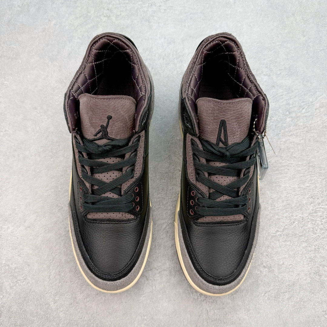 图片[2]-＃QD纯原 A Ma Maniere x Air Jordan AJ3 \\\”Black\\\” AMM联名黑紫 货号：FZ4811-001 圈内最强三代系列 匠心打造 开发时长超过半年 目前可过各类鉴定或无法鉴定 裸鞋随便操作 全套原纸板楦头开发 原厂大底磨具加持立体防滑纹理 原装可视Air Sole气垫 原汁原味最完美的三代版型 唯一正确鞋头趴度弧度高度鞋身腰线 原厂TPU彩虹扎染后跟饰片 正确内里反口里网布 皮料菱角分明不变形无多余毛边 广东原厂zp同批次手工大底描漆拉丝 市场唯一原厂鞋扣模具 原厂织唛标 原厂飞人电绣工艺 尾指中部跳三针 独家绑鞋带手法 印刷中底布 四线拉帮 米色美纹纸贴合固定 进口港宝加持 后跟自然饱满 全鞋荧光划线卡点 追求极致完美 每一双都是工艺品 多重QC质检 超越公司货的品控标准 实实在在的免检产品 尺码：40.5 41 42 42.5 43 44 44.5 45 45.5 46 47.5 48.5-选品中心