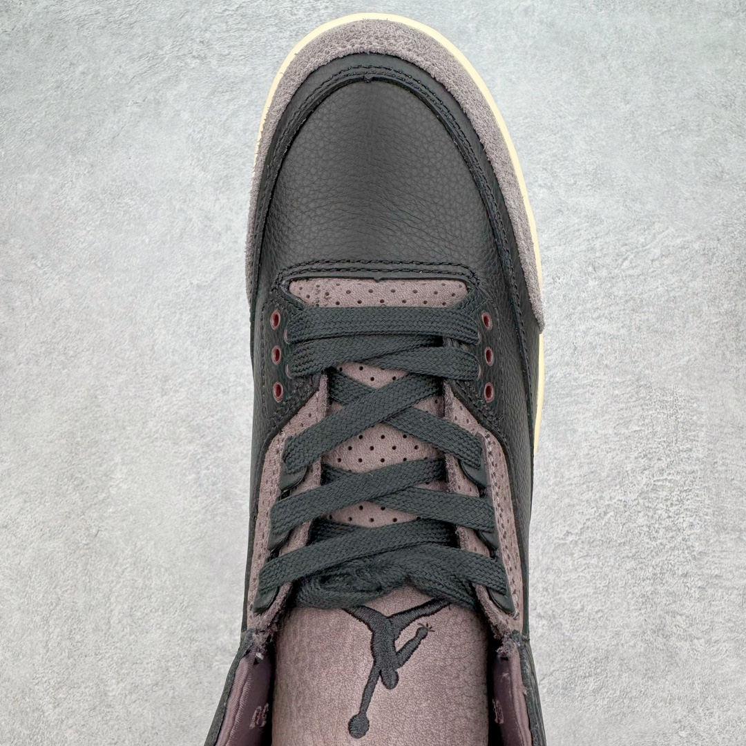 图片[4]-＃QD纯原 A Ma Maniere x Air Jordan AJ3 \\\”Black\\\” AMM联名黑紫 货号：FZ4811-001 圈内最强三代系列 匠心打造 开发时长超过半年 目前可过各类鉴定或无法鉴定 裸鞋随便操作 全套原纸板楦头开发 原厂大底磨具加持立体防滑纹理 原装可视Air Sole气垫 原汁原味最完美的三代版型 唯一正确鞋头趴度弧度高度鞋身腰线 原厂TPU彩虹扎染后跟饰片 正确内里反口里网布 皮料菱角分明不变形无多余毛边 广东原厂zp同批次手工大底描漆拉丝 市场唯一原厂鞋扣模具 原厂织唛标 原厂飞人电绣工艺 尾指中部跳三针 独家绑鞋带手法 印刷中底布 四线拉帮 米色美纹纸贴合固定 进口港宝加持 后跟自然饱满 全鞋荧光划线卡点 追求极致完美 每一双都是工艺品 多重QC质检 超越公司货的品控标准 实实在在的免检产品 尺码：40.5 41 42 42.5 43 44 44.5 45 45.5 46 47.5 48.5-选品中心
