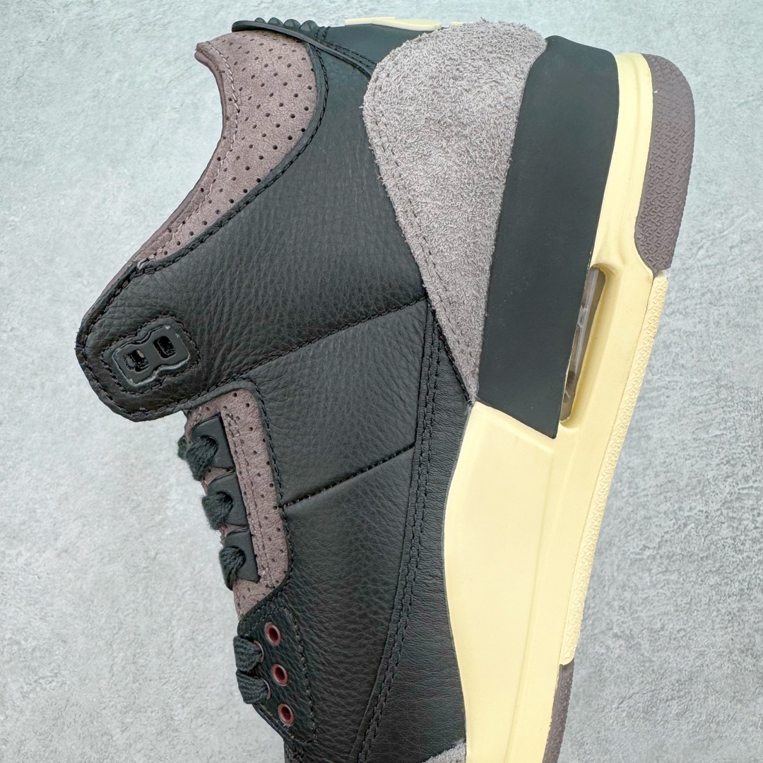 图片[7]-＃QD纯原 A Ma Maniere x Air Jordan AJ3 \\\”Black\\\” AMM联名黑紫 货号：FZ4811-001 圈内最强三代系列 匠心打造 开发时长超过半年 目前可过各类鉴定或无法鉴定 裸鞋随便操作 全套原纸板楦头开发 原厂大底磨具加持立体防滑纹理 原装可视Air Sole气垫 原汁原味最完美的三代版型 唯一正确鞋头趴度弧度高度鞋身腰线 原厂TPU彩虹扎染后跟饰片 正确内里反口里网布 皮料菱角分明不变形无多余毛边 广东原厂zp同批次手工大底描漆拉丝 市场唯一原厂鞋扣模具 原厂织唛标 原厂飞人电绣工艺 尾指中部跳三针 独家绑鞋带手法 印刷中底布 四线拉帮 米色美纹纸贴合固定 进口港宝加持 后跟自然饱满 全鞋荧光划线卡点 追求极致完美 每一双都是工艺品 多重QC质检 超越公司货的品控标准 实实在在的免检产品 尺码：40.5 41 42 42.5 43 44 44.5 45 45.5 46 47.5 48.5-选品中心