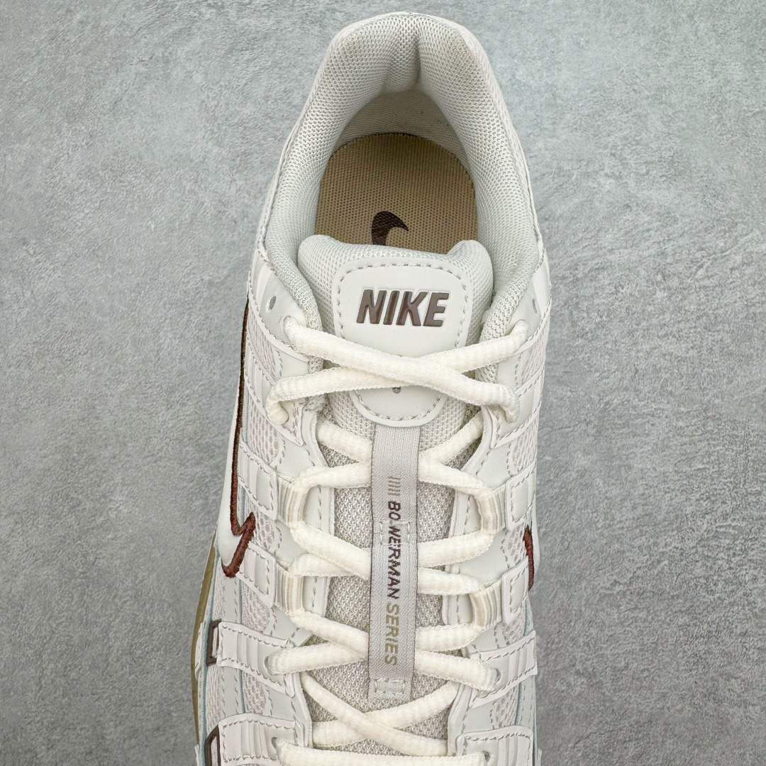 图片[5]-＃CS纯原 NK P-6000 系列低帮复古老爹风休闲运动舒适慢跑鞋 米白褐绿 HF0728-201 购入原鞋原装纸板楦头开发 独家私模四层组合大底 市场唯一正确版本 良心定价 新配色陆续出货 进口三文治网面 融合 Pegasus 过往运动鞋设计 助力 21 世纪早期跑步运动跃升时尚新高度 采用透气网眼布、运动风格线条和耐穿覆面 兼具吸睛外观和舒适感受 中底泡绵以田径赛道为灵感 打造厚实设计 缔造出众缓震性能 尺码：36 36.5 37.5 38 38.5 39 40 40.5 41 42 42.5 43 44 44.5 45-选品中心