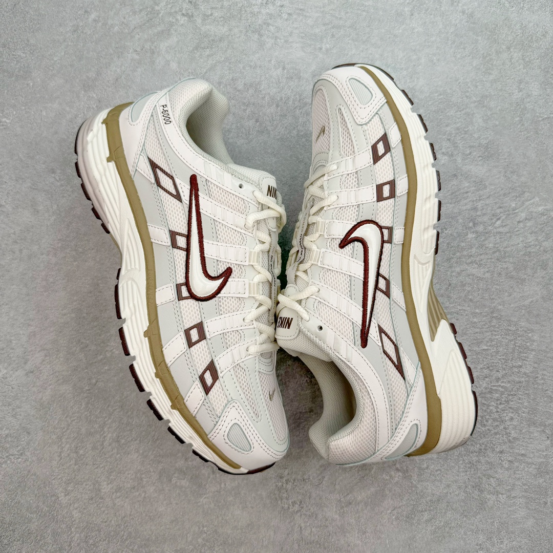 图片[3]-＃CS纯原 NK P-6000 系列低帮复古老爹风休闲运动舒适慢跑鞋 米白褐绿 HF0728-201 购入原鞋原装纸板楦头开发 独家私模四层组合大底 市场唯一正确版本 良心定价 新配色陆续出货 进口三文治网面 融合 Pegasus 过往运动鞋设计 助力 21 世纪早期跑步运动跃升时尚新高度 采用透气网眼布、运动风格线条和耐穿覆面 兼具吸睛外观和舒适感受 中底泡绵以田径赛道为灵感 打造厚实设计 缔造出众缓震性能 尺码：36 36.5 37.5 38 38.5 39 40 40.5 41 42 42.5 43 44 44.5 45-选品中心