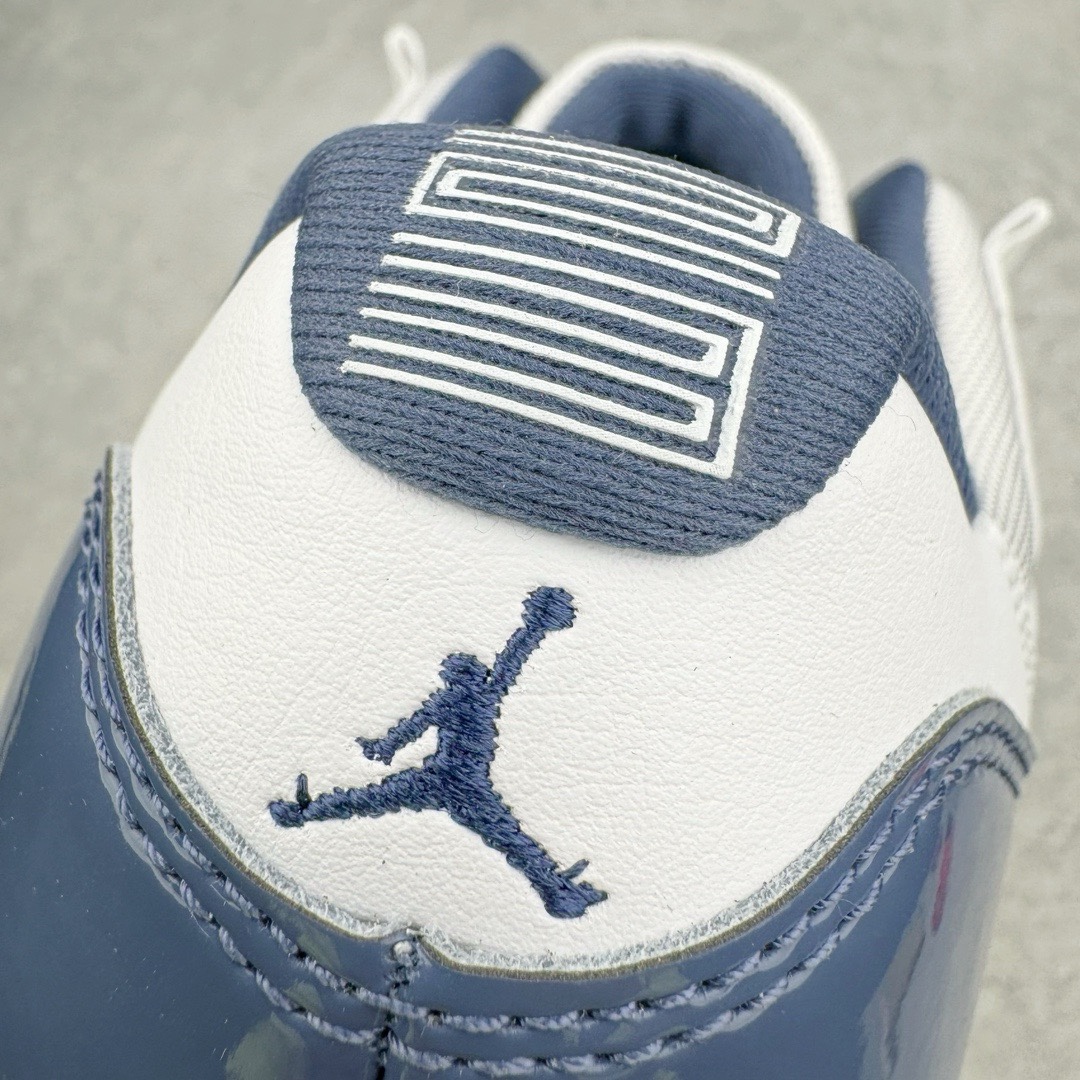 图片[12]-＃Y3纯原 Air Jordan AJ11 Low WMNS \\\”Diffused Blue\\\” 低帮 海军蓝 FV5104-104 外贸特供批次 原楦原档案数据开模打造 原厂中底拉帮钢印 原厂漆皮 防冻不开裂 头层皮料 原装鞋撑 水晶大底正确色度色泽 原楦原数据刺绣 原厂车缝走线及对位 毫厘不差 飞人logo采用原数据电脑刺绣 原装正品碳纤维真实碳板 增强抗扭 原内标 原盒标 正确官方原盒 原厂防氧化水晶外底 原厂配套厂全掌solo气垫 独家尺码：40 40.5 41 42 42.5 43 44 44.5 45 45.5 46 47.5 48.5-选品中心