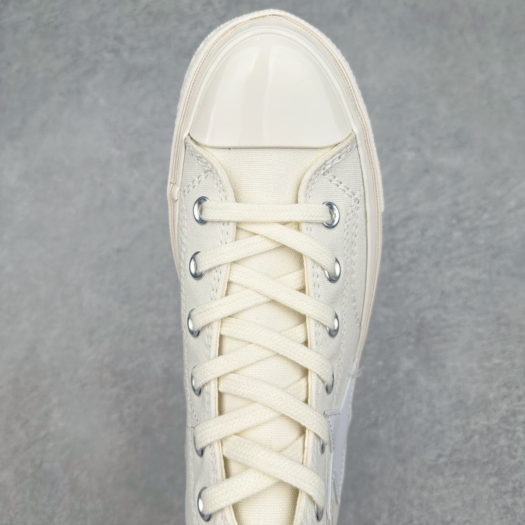 图片[4]-Converse Chuck 70 SNL 白色星星 匡威新款 高帮休闲舒适帆布硫化鞋 经典1970米白鞋身 外侧不同皮质立体星星Logo搭配内侧星状压线 凸显时尚潮流 货号：A11611C 尺码：35 36 36.5 37 37.5 38 39 39.5 41 41.5 42 42.5 43 44-选品中心