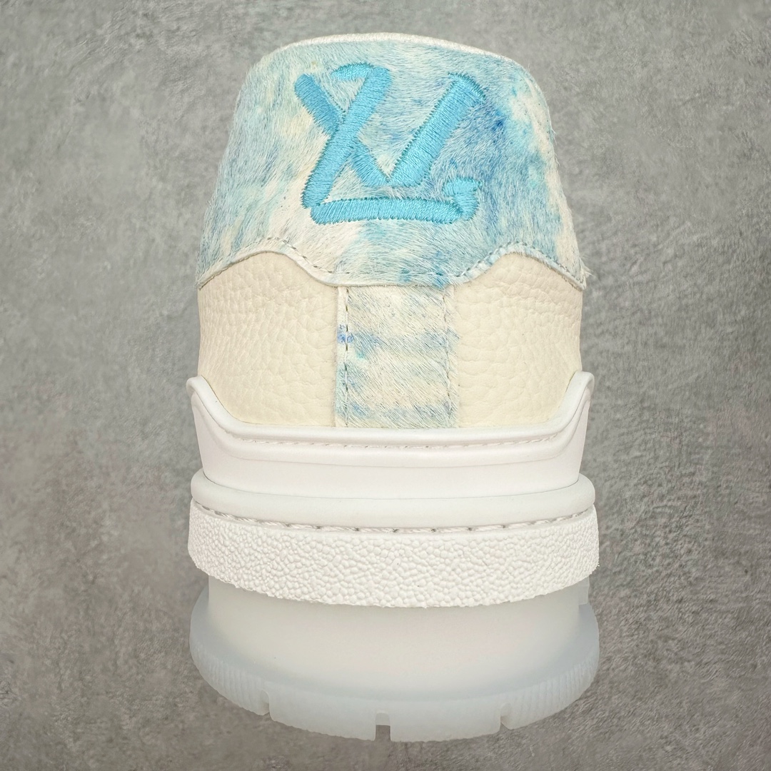 图片[8]-💰490 ＃ZS纯原 Louis Vuitton Trainer lv时装走秀运动鞋 做旧系列 市场所有版本中综合最强的货品 GD实力大厂出品  全网最全配色更新最快 最成熟的做工稳定的品控  完美鞋型超高的清洁度 零毛边线头瑕疵 全套原楦原纸版原鞋开模 全网最具灵魂的版型 正确原装黄色鞋盒 正确中底印花 鞋面印花3D高频深度立体 全鞋电脑针车 紧密相连 针距密度一致 环保乳胶注塑鞋垫 厚度脚感还原原版 皮面裁剪部位 统一油边封口工艺 原装橡胶大底含胶量大底组合零偏差 专柜全套包装 防尘袋 说明书 质保卡 男女鞋 尺码：35 36 37 38 39 40 41 42 43 44 45 编码：yby5936060-运动鞋