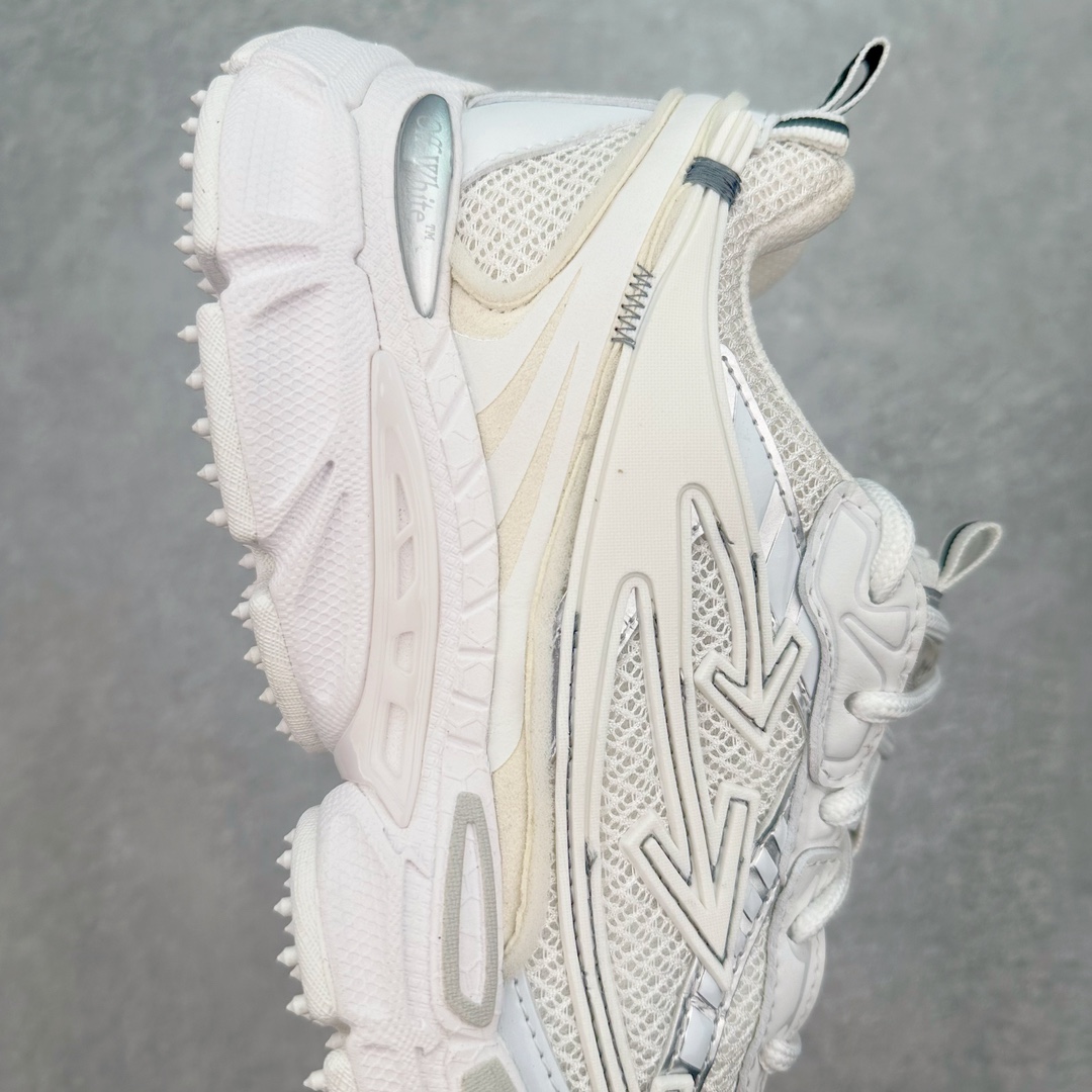 图片[6]-Off-White C/O VirGil Abloh 2024s OW最新款情侣款跑鞋 百分百原盒正确版 原楦原纸板数据开发 4层分离大底 鞋面采用3d立体打印和多种材料拼接而成 防滑耐磨透气性轻便跑鞋 为曾经爆火 并且定位奢潮领域的标志性品牌 Off-White 仍需要不断更新符合当下潮流时尚的复古运动鞋款，以期收获基本盘消费者的关注🌝并将标志性箭头设计置于显著位置。🧊估计将在未来几个月登陆品牌专柜，喜欢的朋友切莫错过✔️ 鞋面：透气网布➕各种特殊定制材料拼接而成✔️ 大底：md+tpu+橡胶组合大底 尺码：35 36 37 38 39 40 41 42 43 44 45-选品中心