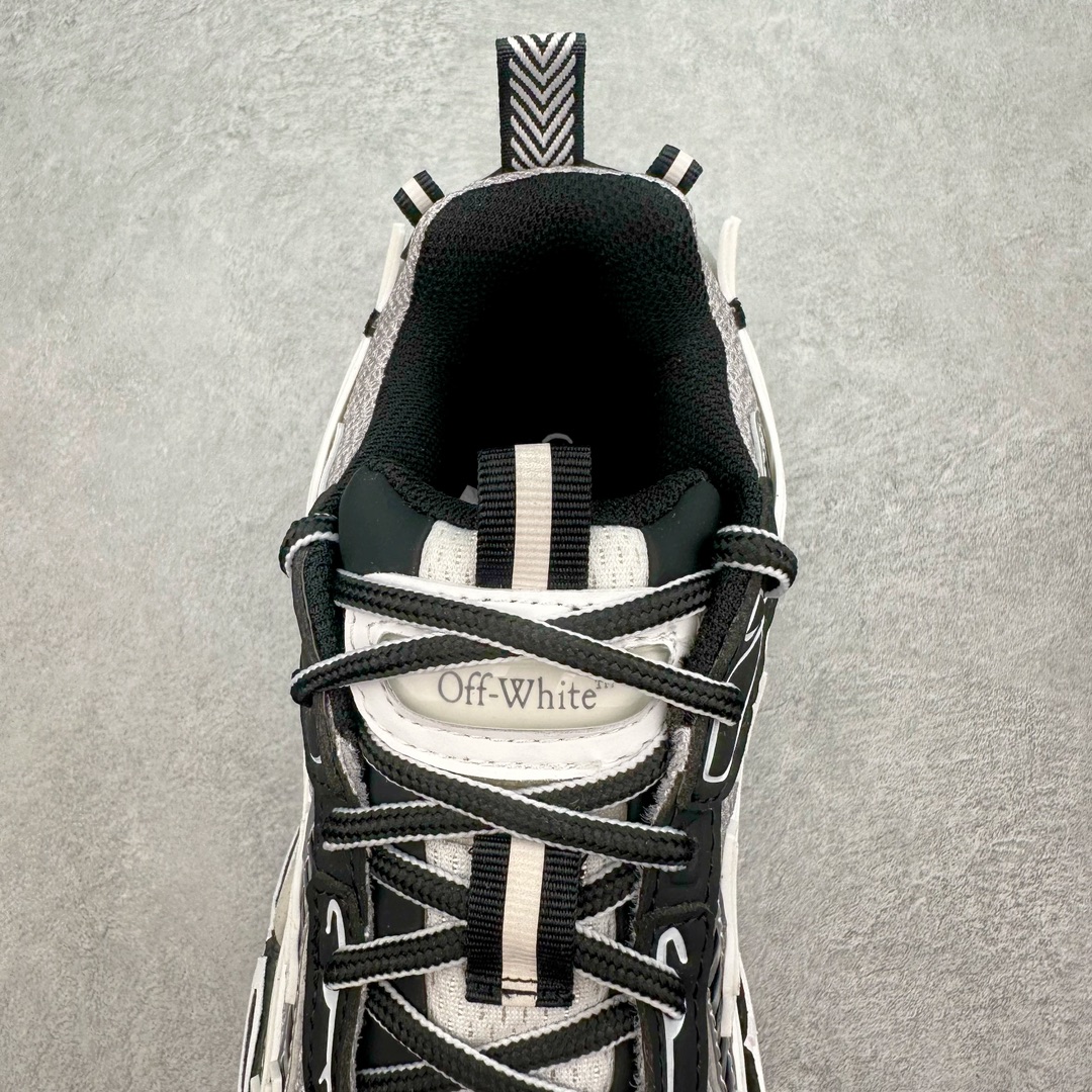 图片[5]-Off-White C/O VirGil Abloh 2024s OW最新款情侣款跑鞋 百分百原盒正确版 原楦原纸板数据开发 4层分离大底 鞋面采用3d立体打印和多种材料拼接而成 防滑耐磨透气性轻便跑鞋 为曾经爆火 并且定位奢潮领域的标志性品牌 Off-White 仍需要不断更新符合当下潮流时尚的复古运动鞋款，以期收获基本盘消费者的关注🌝并将标志性箭头设计置于显著位置。🧊估计将在未来几个月登陆品牌专柜，喜欢的朋友切莫错过✔️ 鞋面：透气网布➕各种特殊定制材料拼接而成✔️ 大底：md+tpu+橡胶组合大底 尺码：35 36 37 38 39 40 41 42 43 44 45-选品中心