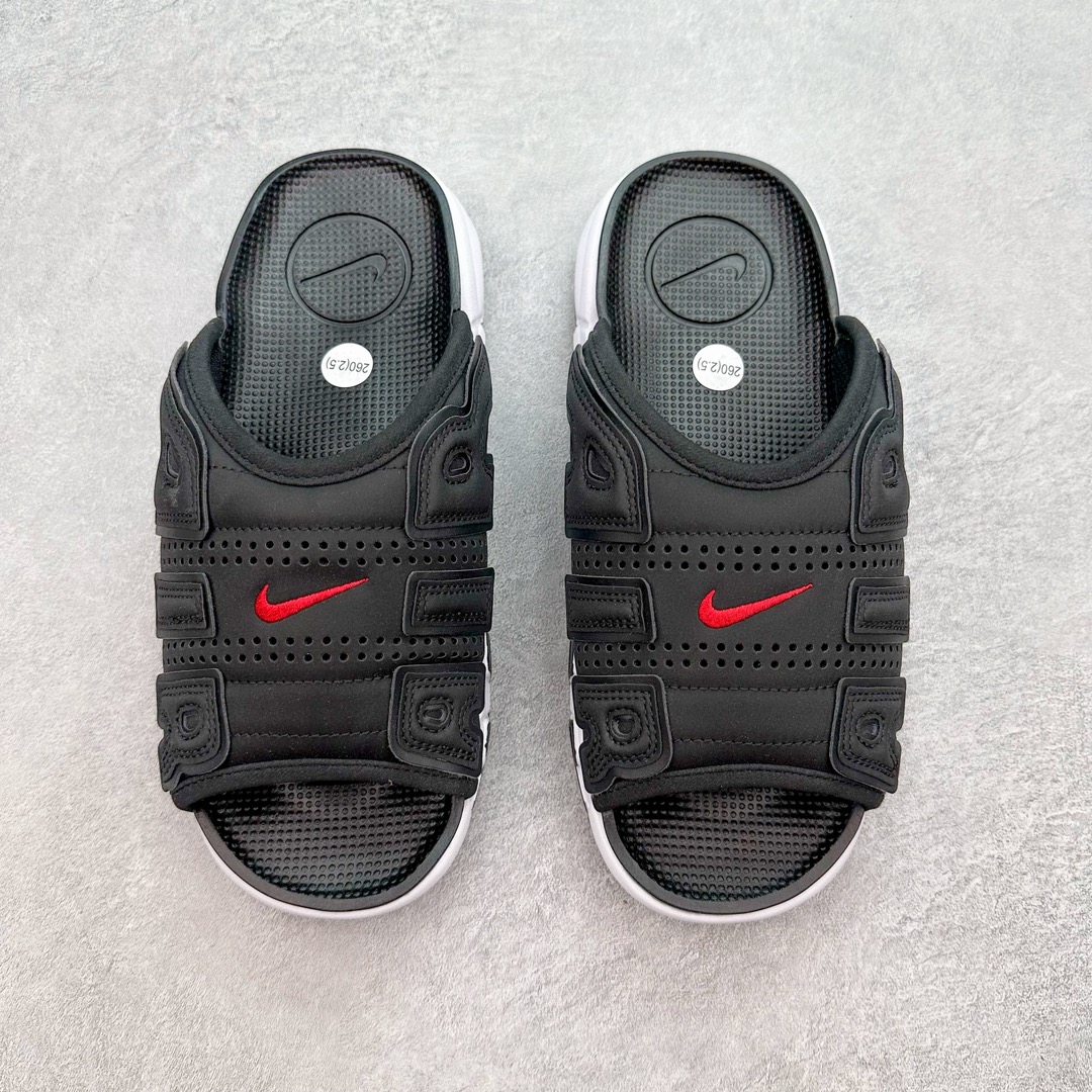 图片[2]-💰150 NK Air More Uptempo ’96 Slide 皮蓬大AIR 拖鞋 以流行于街头的涂鸦文化为设计灵感，整体的设计风格夸张而充满魅力，厚实而充满质感的皮质鞋面两侧印刻了一对巨大的字母“AIR”，独特炫酷的外观惊艳无比 SIZE：36 36.5 37.5 38 38.5 39 40 40.5 41 42 42.5 43 44 44.5 45 46 编码：CFby2936020-运动鞋