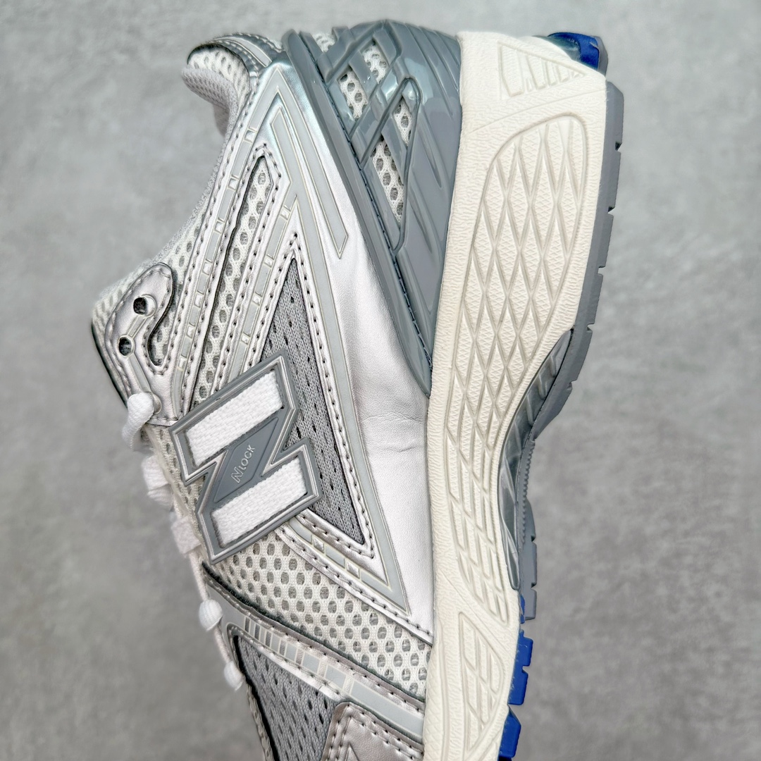 图片[7]-New Balance M1906R NB新百伦系列复古老爹风休闲运动慢跑鞋 采用轻质牛剖革拼接透气网眼衬垫织物鞋面材质 T-Beam大底提供足步弓支撑 保持步态稳定#后跟搭载外露缓震胶 鞋身整体以各种深浅不一的灰色覆盖 鞋头以淡蓝色调装饰，网眼衬垫通过不规律的色块实现做旧的美感 泛黄的鞋底更是进一步增添了复古气息 尺码：36 37 37.5 38 38.5 39.5 40 40.5 41.5 42 42.5 43 44 45-选品中心