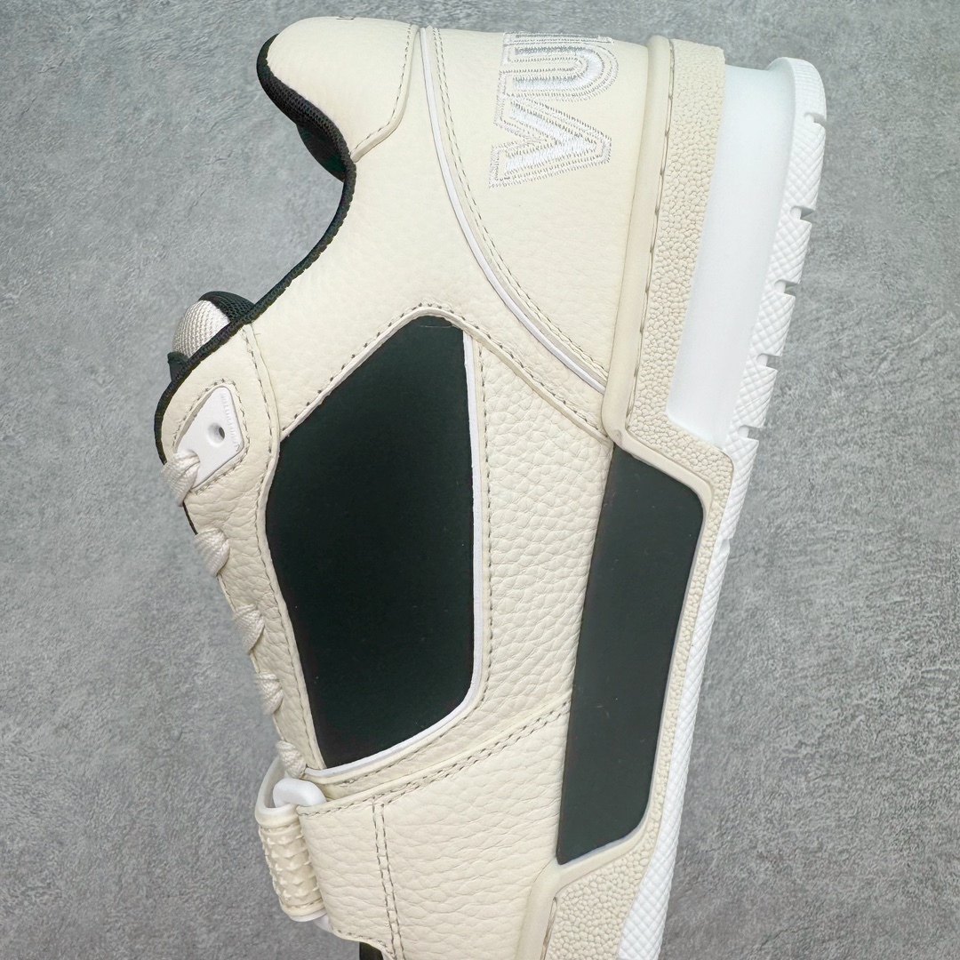 图片[7]-＃GD广顶 Louis Vuitton Trainer lv路易威登时装走秀运动时尚板鞋 外贸零售特供批次 2023全新纸板数据 印花高频效果碾压市面 市售天花板产物 耗时半年巨作 全套原厂新版原纸板楦头开发 原厂特供皮料加持 市场所有版本中综合最强的货品 GD实力大厂出品 全网最全配色更新最快 最成熟的做工稳定的品控 完美鞋型超高的清洁度 零毛边线头瑕疵 全套原楦原纸版原鞋开模 全网最具灵魂的版型 正确原装黄色鞋盒 正确中底印花 鞋面印花3D高频深度立体 全鞋电脑针车 紧密相连 针距密度一致 环保乳胶注塑鞋垫 厚度脚感还原原版 皮面裁剪部位 统一油边封口工艺 原装橡胶大底含胶量大底组合零偏差 专柜全套包装 防尘袋 说明书 质保卡 男女鞋 尺码：35 36 37 38 39 40 41 42 43 44 45-选品中心