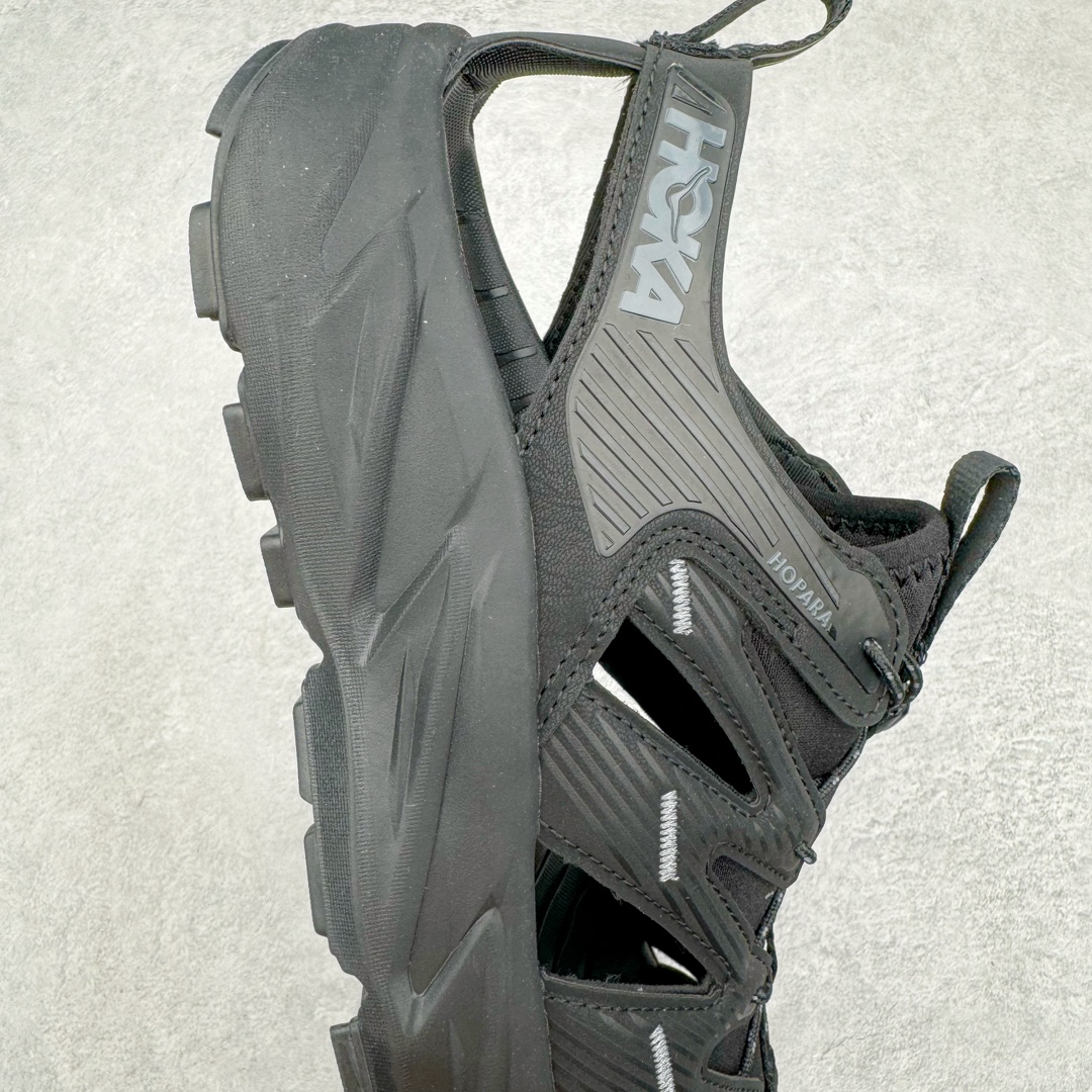 图片[6]-＃HK纯原 HOKA One One Hopara Sandals 霍帕拉系列水路两用溯溪涉水休闲户外露营凉鞋 作为先锋品牌的 HOKA ONE ONE总是以独特的方式 HOPA RA是一款溯溪鞋 又名排水鞋 可长期用于涉水和溯溪 保护脚底和脚趾的安全和舒适 鞋面材料速干 透气 耐磨 鞋底防滑 耐磨 抓地能力强 出于安全考虑 设计要求较高 涉水溯溪过程中 水 泥沙 可以直接从鞋内大孔排出 细纹鞋底使在岩石上抓地能力强 避免打滑 而上路后 鞋面具有快干透气等优点 尺码：36 36.5 37.5 38 39 40 40.5 41 42 42.5 43 44 45-选品中心