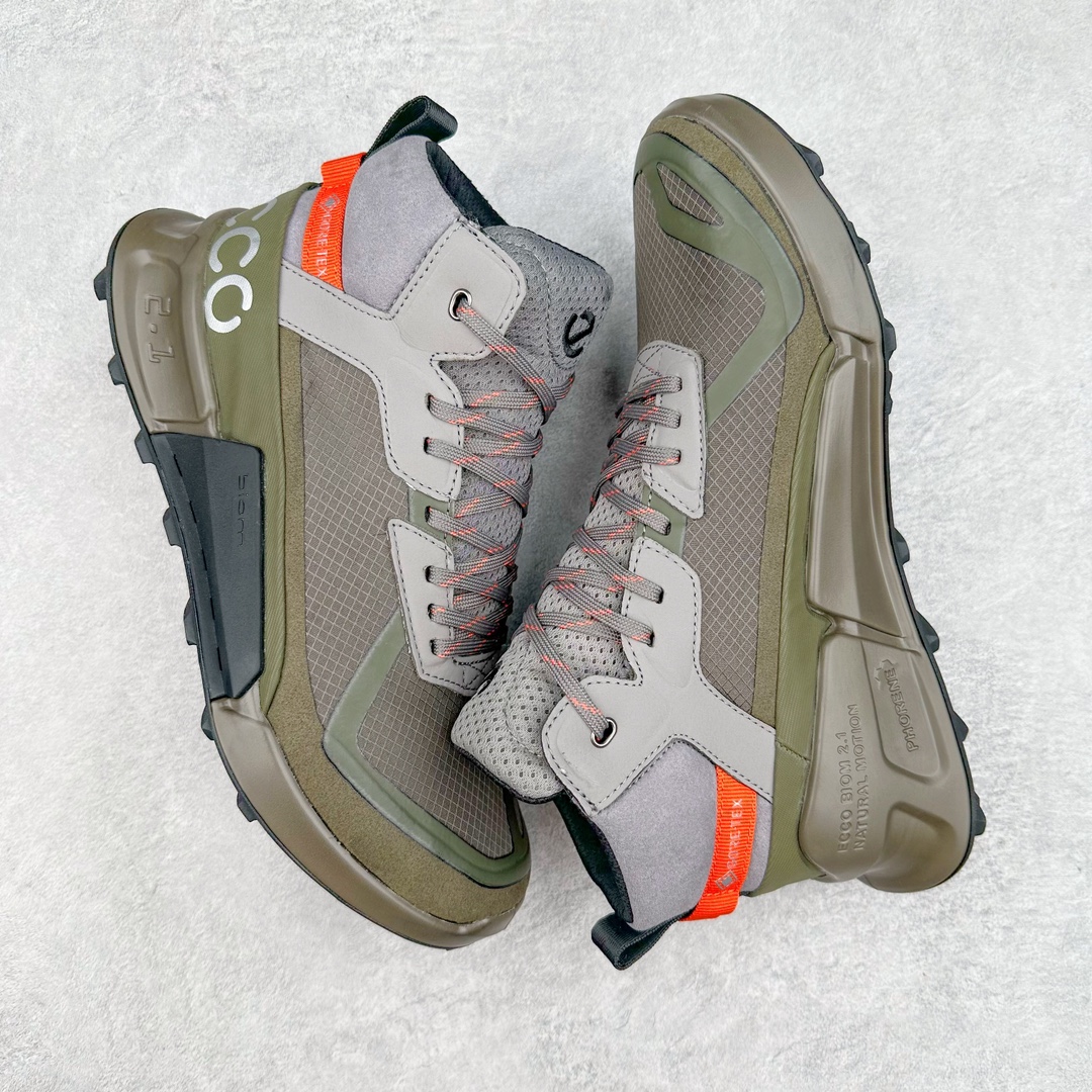 图片[3]-ECCO爱步2024年新款户外鞋防水透气越野跑鞋 健步踪迹系列 鞋面设有GORE-TEX防水薄膜 给你贴心防水保护 防水透气 直接注塑工艺连接鞋面与鞋底 一体成型 合脚稳固 BIOM自然律动科技鞋楦 符合人体工学 长效缓震带来裸足体验 橡胶大底 结合橡胶凸起鞋钉设计 适应多种地形 提供强劲抓地力与耐磨性 稳定支撑 越野无束 尺码：39 40 41 42 43 44（正常码）-选品中心