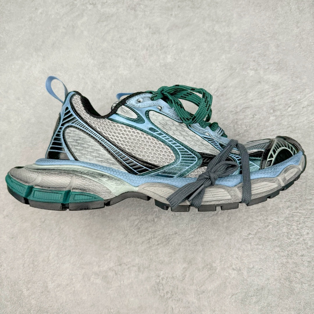 图片[7]-＃XA BALENCIAGA 3XL Sneakers 巴黎世家十代网布系带低帮走秀复古老爹鞋 全套原纸板楦头开发 最原汁原味的灵魂版型 全鞋荧光划线卡点 胶水把控整洁度追求极致完美 每一双都是工艺品 多重QC质检 超越公司货的品控标准 实实在在的免检产品 原盒原配 正确字体电绣 粗细、位置、大小正确 侧边TPU 透气孔匹配意产原版 正确分离大底 TPU软底 原版一致大底LOGO 立体感十足 原厂皮料水洗做旧 采购原厂网纱 不含皮革 网布材料和聚氨酯 磨损效果 鞋头边缘和后帮 Balenciaga 徽标 鞋面和后跟凸印尺码 鞋舌 3XL 橡胶品牌标识和反光细节 鞋帮拉袢和鞋舌拉祥 配反光细节 备用鞋带在鞋履前侧 可在穿着前取下 便于不同造型搭配 正常尺码 尺码：35 36 37 38 39 40 41 42 43 44 45 46-选品中心