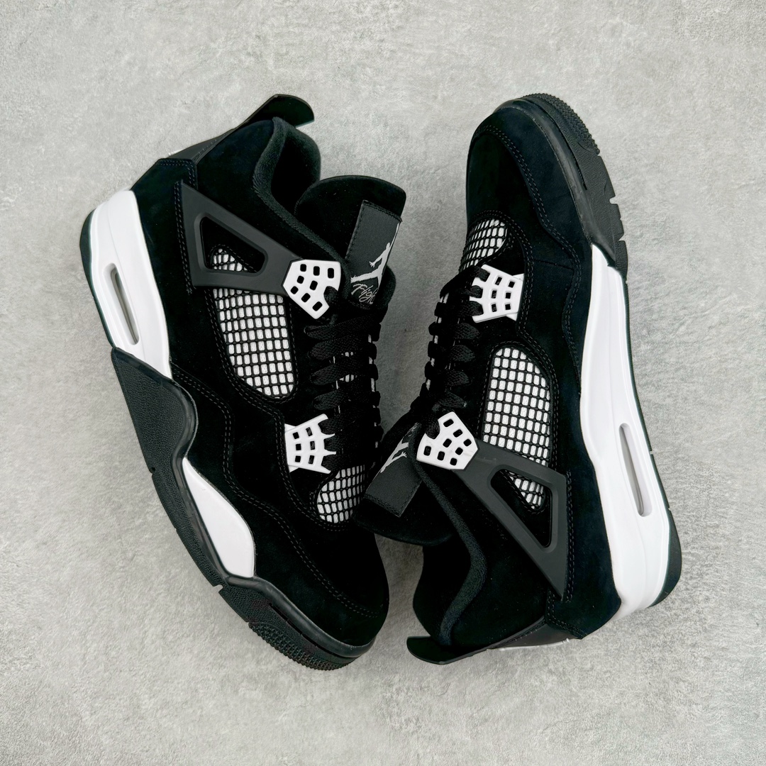 图片[3]-＃DT/R1纯原 Air Jordan AJ4 Retro 白黑雷公 FQ8138-001 原鞋开发原楦原纸板同源开发 完美呈现乔4的版型 内侧正确双色网格 还原细节 原厂皮料 正确气垫颜色 正确网格工艺 正确拉帮工艺 全鞋原装材料制作 原档案原模具打造 支持全方位与正品对比 尺码：40 40.5 41 42 42.5 43 44 44.5 45 46 47.5 48.5-选品中心