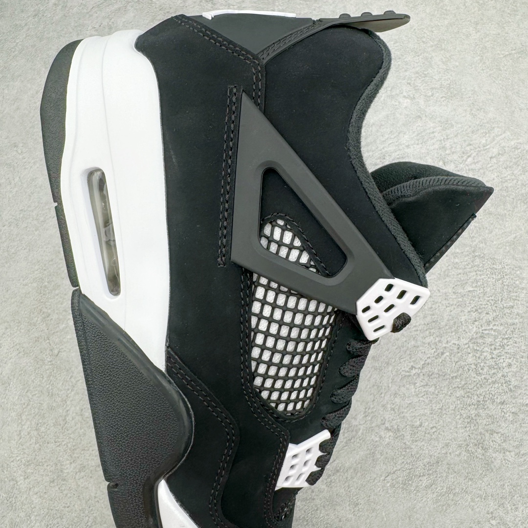 图片[6]-＃DT/R1纯原 Air Jordan AJ4 Retro 白黑雷公 FQ8138-001 原鞋开发原楦原纸板同源开发 完美呈现乔4的版型 内侧正确双色网格 还原细节 原厂皮料 正确气垫颜色 正确网格工艺 正确拉帮工艺 全鞋原装材料制作 原档案原模具打造 支持全方位与正品对比 尺码：40 40.5 41 42 42.5 43 44 44.5 45 46 47.5 48.5-选品中心