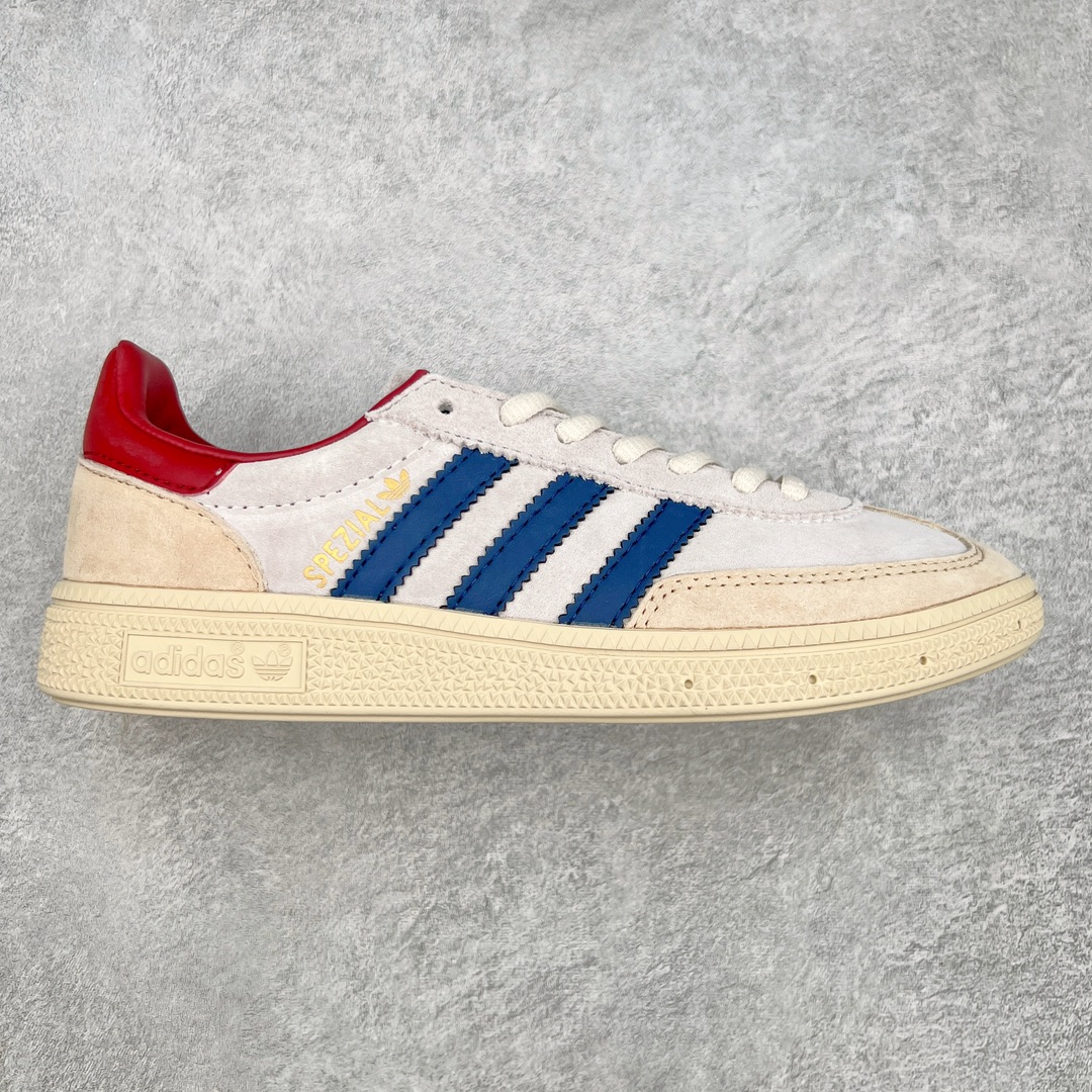 AD Originals Handball SPZL 手球运动员系列百搭休闲运动板鞋 IF3742 这款来自阿迪达斯的这款HANDBALL SPZL前身是一双手球运动鞋，这一次拿来复刻，所以鞋面的主要色彩选用了黑色， 鞋面外侧除了Spezial字母之外还有三叶草标志。Handball SPZL作为复古手球训练鞋与作为室内足球鞋的Samba有着异曲同工之处，但是质感更为出众的鞋身以及丰富的配色选择比起Samba来讲可以说是更胜一筹了！尺码：36 36⅔ 37⅓ 38 38⅔ 39⅓ 40 40⅔ 41⅓ 42 42⅔ 43⅓ 44 45-选品中心
