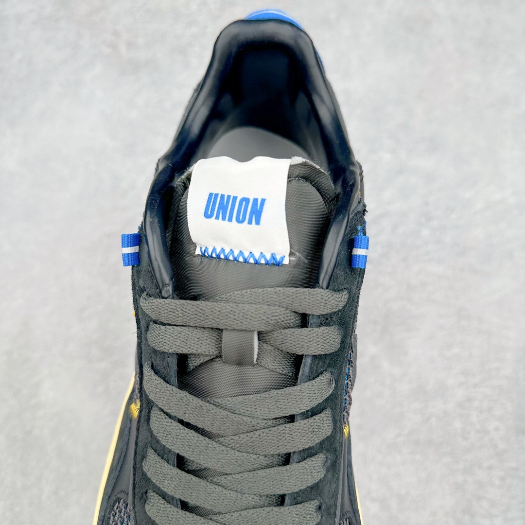 图片[5]-Union x NK Field General 82 SP 低帮复古联名篮球鞋 UN联名黑蓝 FQ9003-001 鞋身整体采用编织网眼为底 框架部分的麂皮材质营造出丰富的层次感 配色方面以深棕色为底色 搭配奶油色框架设计 Swoosh部分则以白色点缀 复古氛围拉满 Union标志性的UN/LA标签以及车线细节均得以保留 鞋舌部分也采用解构设计 并带有UNION字样 鞋身侧后方均带有粉色3M反光条设计 Swoosh采用镂空样式呈现 并带有稳定支持装置 鞋底则采用自带氧化效果的米白色Waffle外底呈现 进一步呼应复古氛围 侧面分别带有Union以及NK字样 尺码：36 36.5 37.5 38 38.5 39 40 40.5 41 42 42.5 43 44 45-选品中心