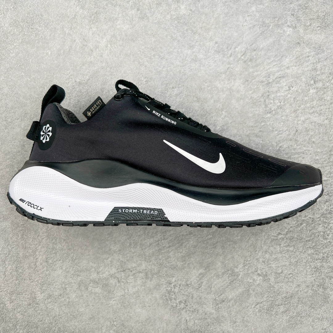 NK Infinity Run 4 Gore-Tex 耐克防水公路助力畅跑鞋 FB2204-001 鞋身融入 GORE-TEX 防水层 搭配柔软鞋口在下雨时帮助双足保持干爽舒适 结合 NK ReactX 泡绵提供高出 React 泡绵 13% 的能量回馈 尺码：36 36.5 37.5 38 38.5 39 40 40.5 41.5 42 42.5 43 44 44.5 45-选品中心