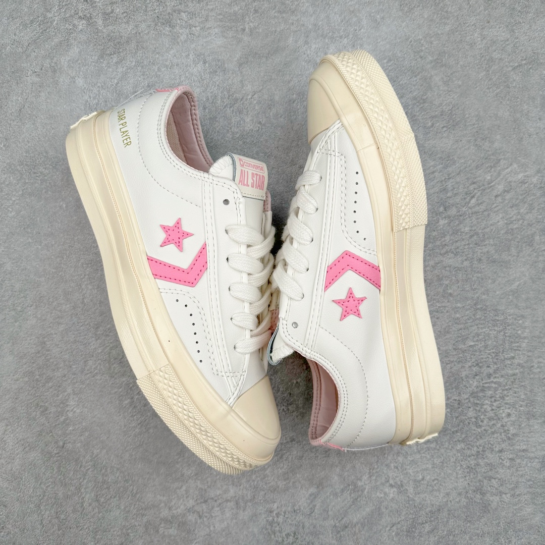 图片[3]-Converse Star Player 76 One Star 复古星箭标 朴志晟同款 鞋面牛皮面料 绿色和粉色撞色设计经典唤新 致敬无畏 内衬小粉可可爱爱惹人怜爱 干净清新的一款鞋底采用了乳黄色又增加了些许的少女复古感 ‼️ 货号：A11590C 货号：A11643C 尺码：35 36 36.5 37 37.5 38 39 39.5 40 41 41.5 42 42.5 43 44-选品中心