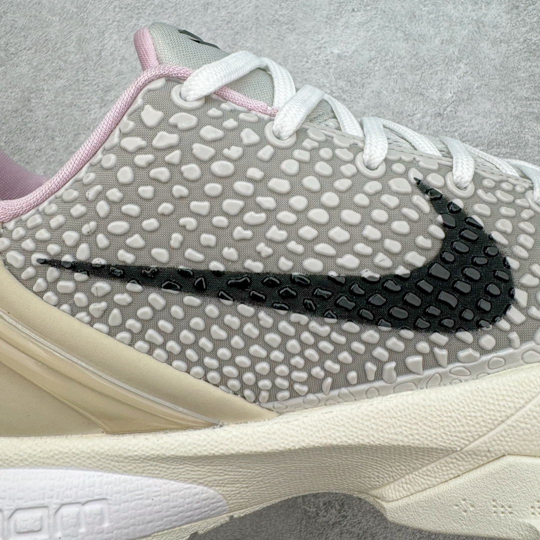 图片[18]-＃K1 NK Zoom Kobe 6 科比六代签名实战篮球鞋 灰粉 PE2024-001 欧美外贸平台特供版 全网唯一开发至49.5 50.5码 主攻中端市场 全套原纸板楦头开发 确保原汁原味 完美呈现版型 一比一鞋头弧度高度鞋身弧度 细节品控鞋型完美 原厂TPU网格鞋带扣 正确内里网布 前后气垫加持 信仰绝不减配 全鞋身材料卡色独家定制 SWOOSH 蛇鳞 正确珠光效果（内嵌珍珠粉）独家前掌Zoom Turbo 后掌马蹄Zoom缓震 内置全真动态飞线 独家复刻U型缓震垫带独立钢印 十年情怀 这里完美落地 一个月独家售后 为实战保驾护航 尺码：39 40 40.5 41 42 42.5 43 44 44.5 45 45.5 46 47.5 48.5 49.5 50.5-选品中心