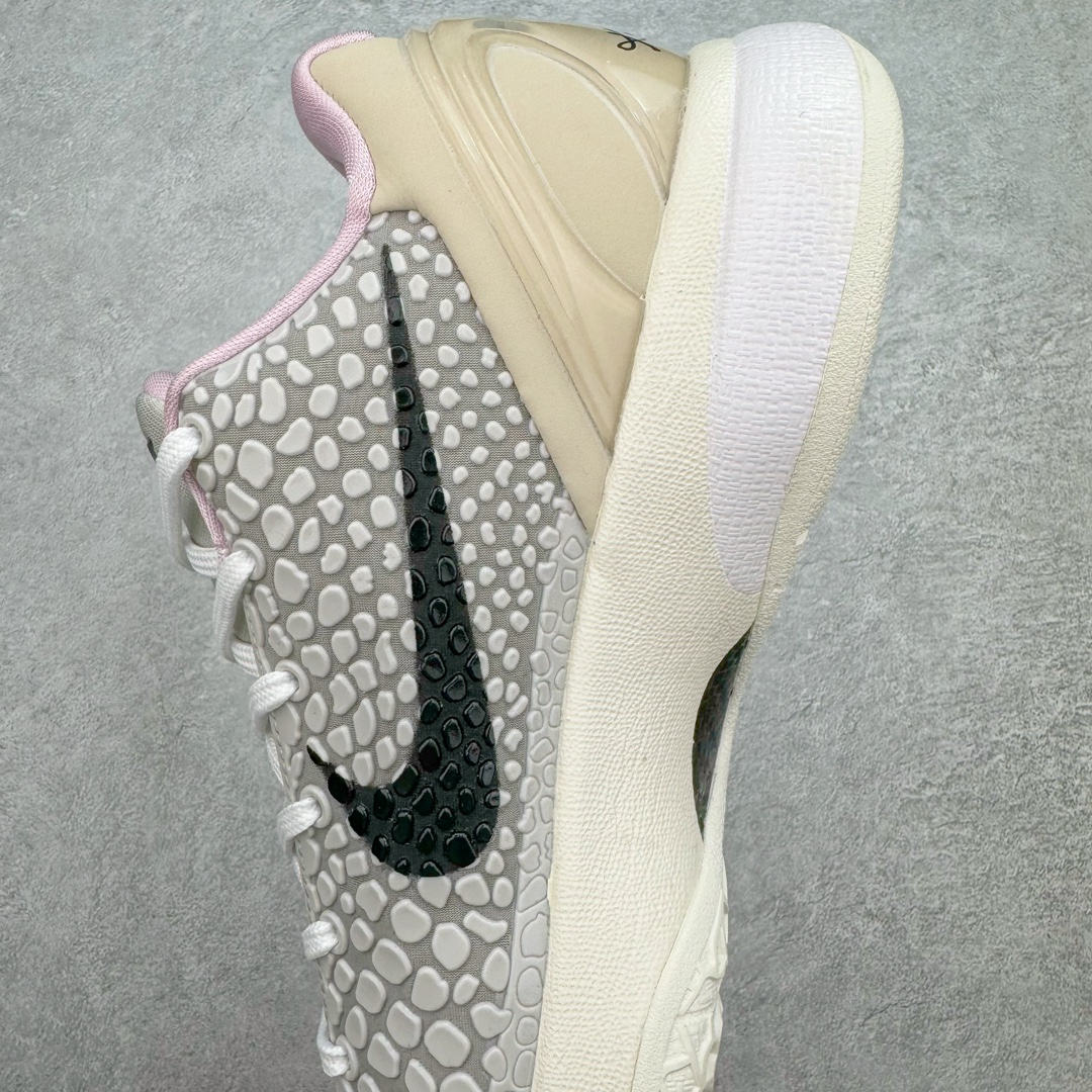 图片[7]-＃K1 NK Zoom Kobe 6 科比六代签名实战篮球鞋 灰粉 PE2024-001 欧美外贸平台特供版 全网唯一开发至49.5 50.5码 主攻中端市场 全套原纸板楦头开发 确保原汁原味 完美呈现版型 一比一鞋头弧度高度鞋身弧度 细节品控鞋型完美 原厂TPU网格鞋带扣 正确内里网布 前后气垫加持 信仰绝不减配 全鞋身材料卡色独家定制 SWOOSH 蛇鳞 正确珠光效果（内嵌珍珠粉）独家前掌Zoom Turbo 后掌马蹄Zoom缓震 内置全真动态飞线 独家复刻U型缓震垫带独立钢印 十年情怀 这里完美落地 一个月独家售后 为实战保驾护航 尺码：39 40 40.5 41 42 42.5 43 44 44.5 45 45.5 46 47.5 48.5 49.5 50.5-选品中心
