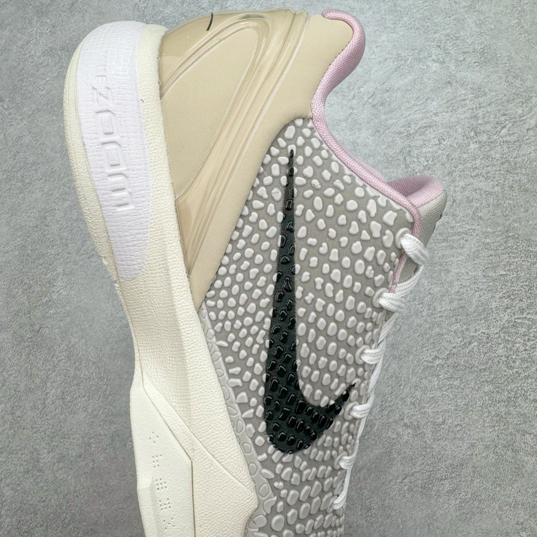 图片[6]-＃K1 NK Zoom Kobe 6 科比六代签名实战篮球鞋 灰粉 PE2024-001 欧美外贸平台特供版 全网唯一开发至49.5 50.5码 主攻中端市场 全套原纸板楦头开发 确保原汁原味 完美呈现版型 一比一鞋头弧度高度鞋身弧度 细节品控鞋型完美 原厂TPU网格鞋带扣 正确内里网布 前后气垫加持 信仰绝不减配 全鞋身材料卡色独家定制 SWOOSH 蛇鳞 正确珠光效果（内嵌珍珠粉）独家前掌Zoom Turbo 后掌马蹄Zoom缓震 内置全真动态飞线 独家复刻U型缓震垫带独立钢印 十年情怀 这里完美落地 一个月独家售后 为实战保驾护航 尺码：39 40 40.5 41 42 42.5 43 44 44.5 45 45.5 46 47.5 48.5 49.5 50.5-选品中心