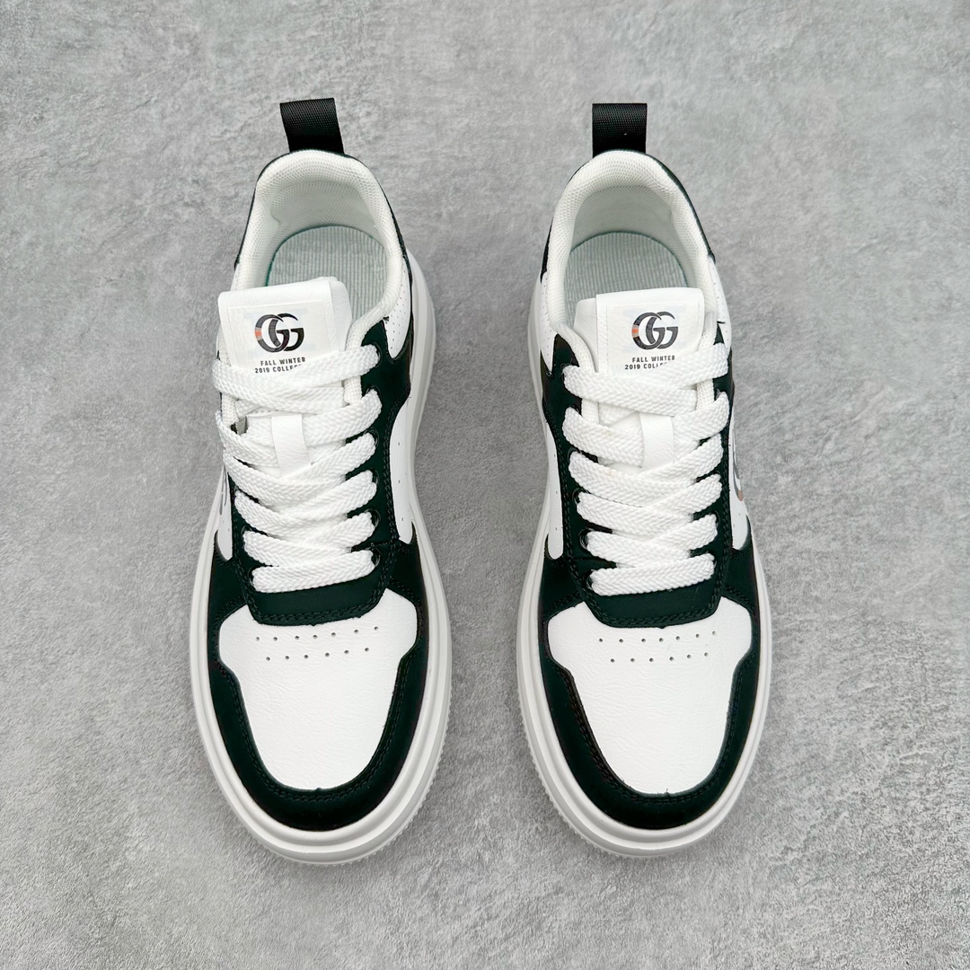 图片[2]-Gucci 轻奢单品 广东品质原厂 高奢古驰Gucci Screener GG High-Top Sneaker休闲潮鞋系列意大利进口超软小牛皮+刺绣搭配 原装雪梨形超软沙绒纸团 鞋底采用超软橡胶大底内外锁死工艺 最大限度弯折永不开胶，原鞋一致效果环保无味 尺码：39-44-选品中心