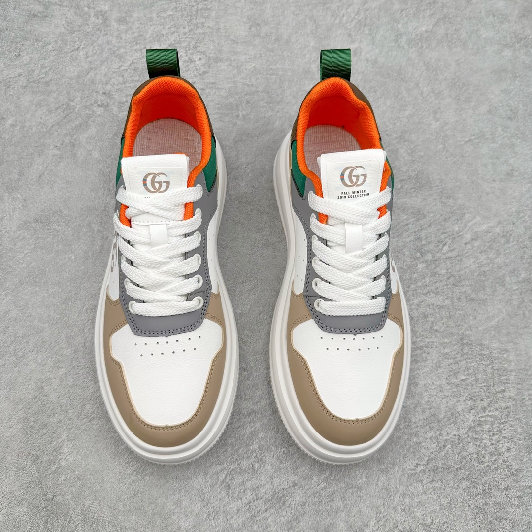 图片[2]-Gucci 轻奢单品 广东品质原厂 高奢古驰Gucci Screener GG High-Top Sneaker休闲潮鞋系列意大利进口超软小牛皮+刺绣搭配 原装雪梨形超软沙绒纸团 鞋底采用超软橡胶大底内外锁死工艺 最大限度弯折永不开胶，原鞋一致效果环保无味 尺码：39-44-选品中心