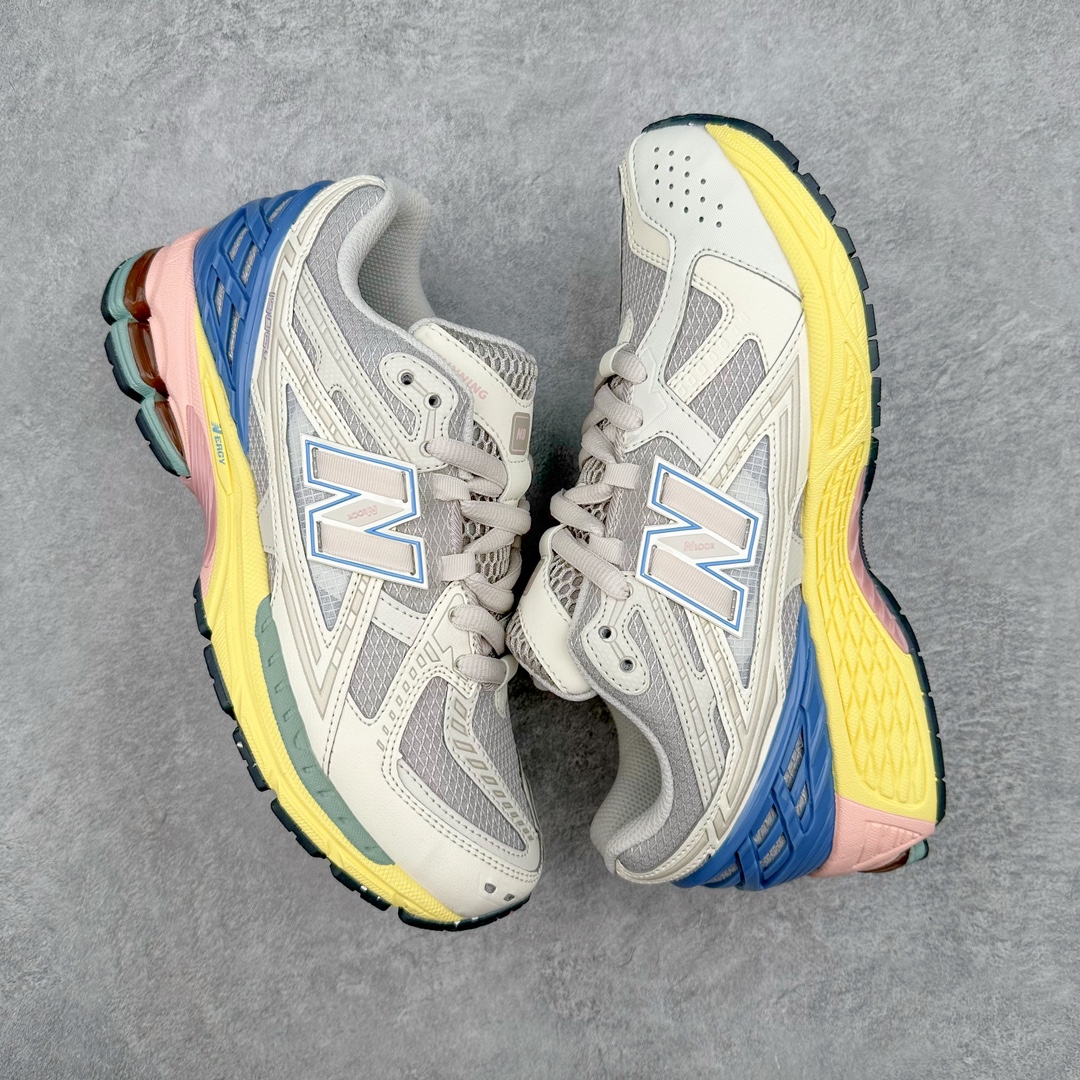 图片[3]-New Balance M1906R NB新百伦系列复古老爹风休闲运动慢跑鞋 采用轻质牛剖革拼接透气网眼衬垫织物鞋面材质 T-Beam大底提供足步弓支撑 保持步态稳定#后跟搭载外露缓震胶 鞋身整体以各种深浅不一的灰色覆盖 鞋头以淡蓝色调装饰，网眼衬垫通过不规律的色块实现做旧的美感 泛黄的鞋底更是进一步增添了复古气息 尺码：36 37 37.5 38 38.5 39.5 40 40.5 41.5 42 42.5 43 44 45-选品中心