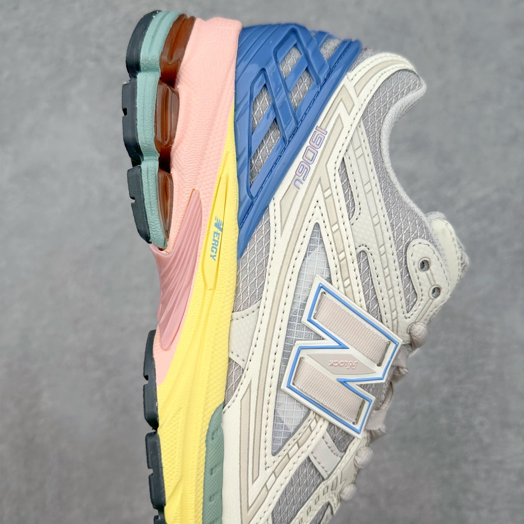 图片[6]-New Balance M1906R NB新百伦系列复古老爹风休闲运动慢跑鞋 采用轻质牛剖革拼接透气网眼衬垫织物鞋面材质 T-Beam大底提供足步弓支撑 保持步态稳定#后跟搭载外露缓震胶 鞋身整体以各种深浅不一的灰色覆盖 鞋头以淡蓝色调装饰，网眼衬垫通过不规律的色块实现做旧的美感 泛黄的鞋底更是进一步增添了复古气息 尺码：36 37 37.5 38 38.5 39.5 40 40.5 41.5 42 42.5 43 44 45-选品中心