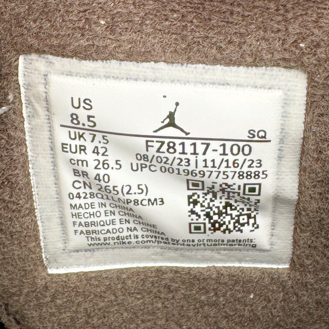 图片[10]-＃KZ纯原 Travis Scott x Jordan AJ Cut The Check TS倒钩联名魔术贴篮球鞋 军绿白 FZ8117-100 注意默认配原盒盒子配套布袋不用加钱 退货丢失扣30元 原厂全套原楦原纸板冲刀磨具开发 原厂皮料加持 原厂港宝加持定型后跟R度完美 同源原厂电绣 鬼脸飞翼针数密度立体效果一致 百分百一致原鞋 原厂拉帮工艺 针距密度一致 后跟弧度收口自然不对折 极致一眼正品既视感 进口玻璃冲刀皮料裁剪零毛边 全鞋电脑针车工艺 品控清洁度最高QC检验标准 免检产品 原厂订购鞋盒、布袋、鞋标、防尘纸、鞋撑、鞋带 追求极致的原厂味道 配色方面采用白色为基础 搭配棕色框架呈现 完美还原了初代倒钩的配色设计 细节方面 标志性的反钩Swoosh采用米色点缀 鞋面还带有特殊的魔术贴细节 此外在鞋舌、后跟部分均带有Cactus Jack厂牌Logo 彰显鞋款特殊身份 尺码：36 36.5 37.5 38 38.5 39 40 40.5 41 42 42.5 43 44 44.5 45 46 47.5-选品中心