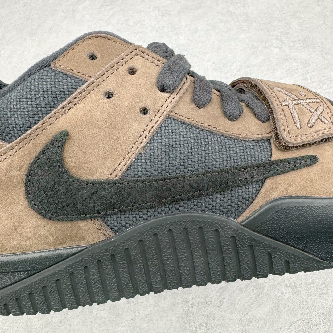 图片[16]-＃KZ纯原 Travis Scott x Jordan AJ Cut The Check TS倒钩联名魔术贴篮球鞋 黑棕 FZ8117-204 注意默认配原盒盒子配套布袋不用加钱 退货丢失扣30元 原厂全套原楦原纸板冲刀磨具开发 原厂皮料加持 原厂港宝加持定型后跟R度完美 同源原厂电绣 鬼脸飞翼针数密度立体效果一致 百分百一致原鞋 原厂拉帮工艺 针距密度一致 后跟弧度收口自然不对折 极致一眼正品既视感 进口玻璃冲刀皮料裁剪零毛边 全鞋电脑针车工艺 品控清洁度最高QC检验标准 免检产品 原厂订购鞋盒、布袋、鞋标、防尘纸、鞋撑、鞋带 追求极致的原厂味道 配色方面采用白色为基础 搭配棕色框架呈现 完美还原了初代倒钩的配色设计 细节方面 标志性的反钩Swoosh采用米色点缀 鞋面还带有特殊的魔术贴细节 此外在鞋舌、后跟部分均带有Cactus Jack厂牌Logo 彰显鞋款特殊身份 尺码：36 36.5 37.5 38 38.5 39 40 40.5 41 42 42.5 43 44 44.5 45 46 47.5-选品中心